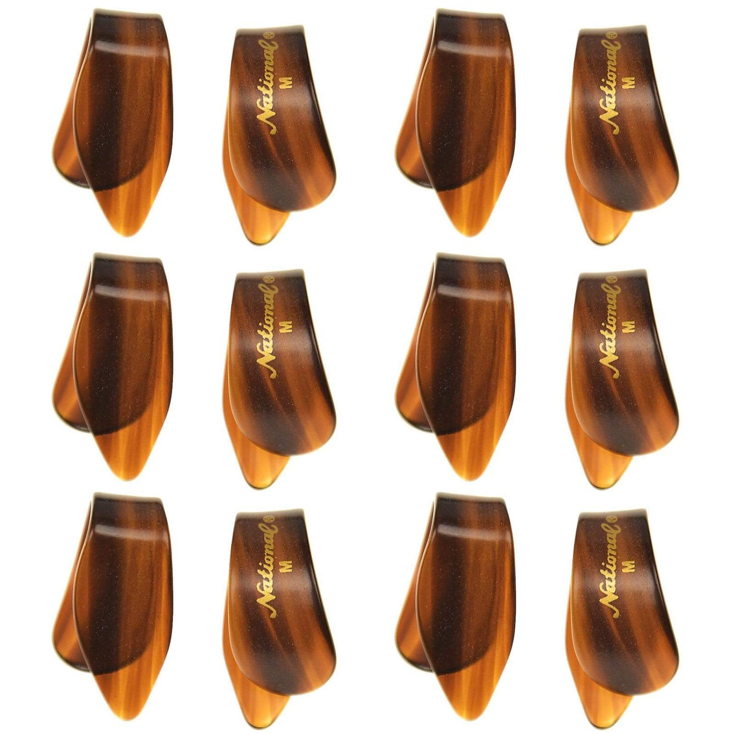 National Picks Thumb Pick Tortoise Shell Medium 12 Pack Accessories / Picks