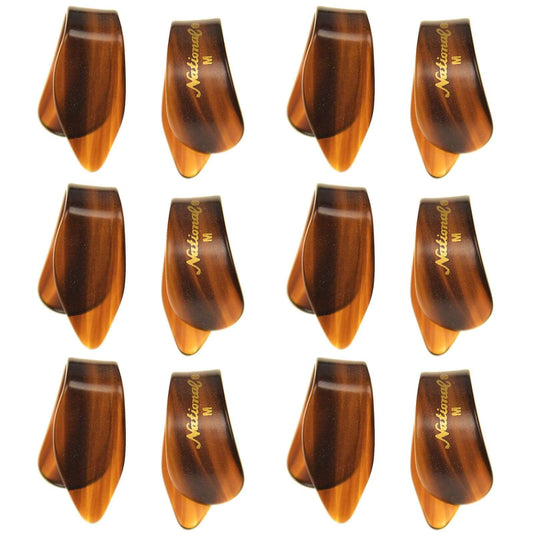 National Picks Thumb Pick Tortoise Shell Medium 12 Pack Accessories / Picks