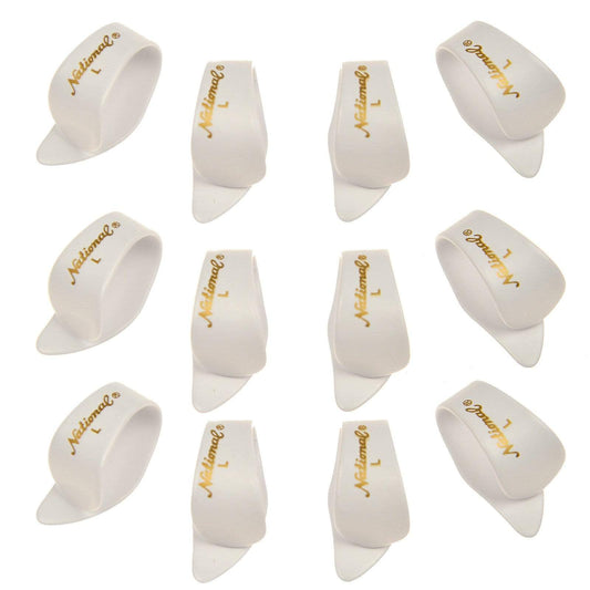 National Picks Thumb Pick White Large 12 Pack Accessories / Picks