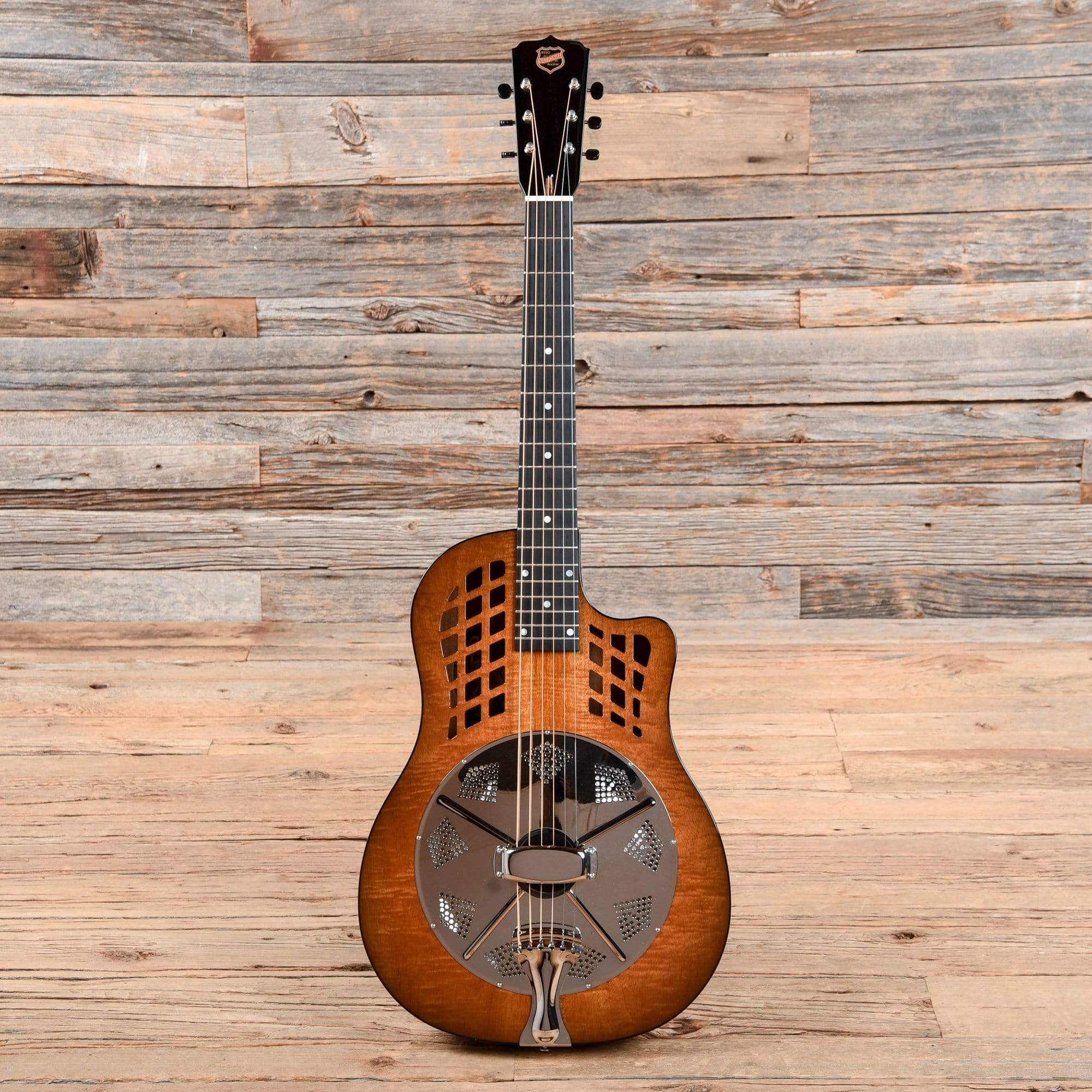 National ResoRocket Wood Body Figured Mahogany Acoustic Guitars / Resonator