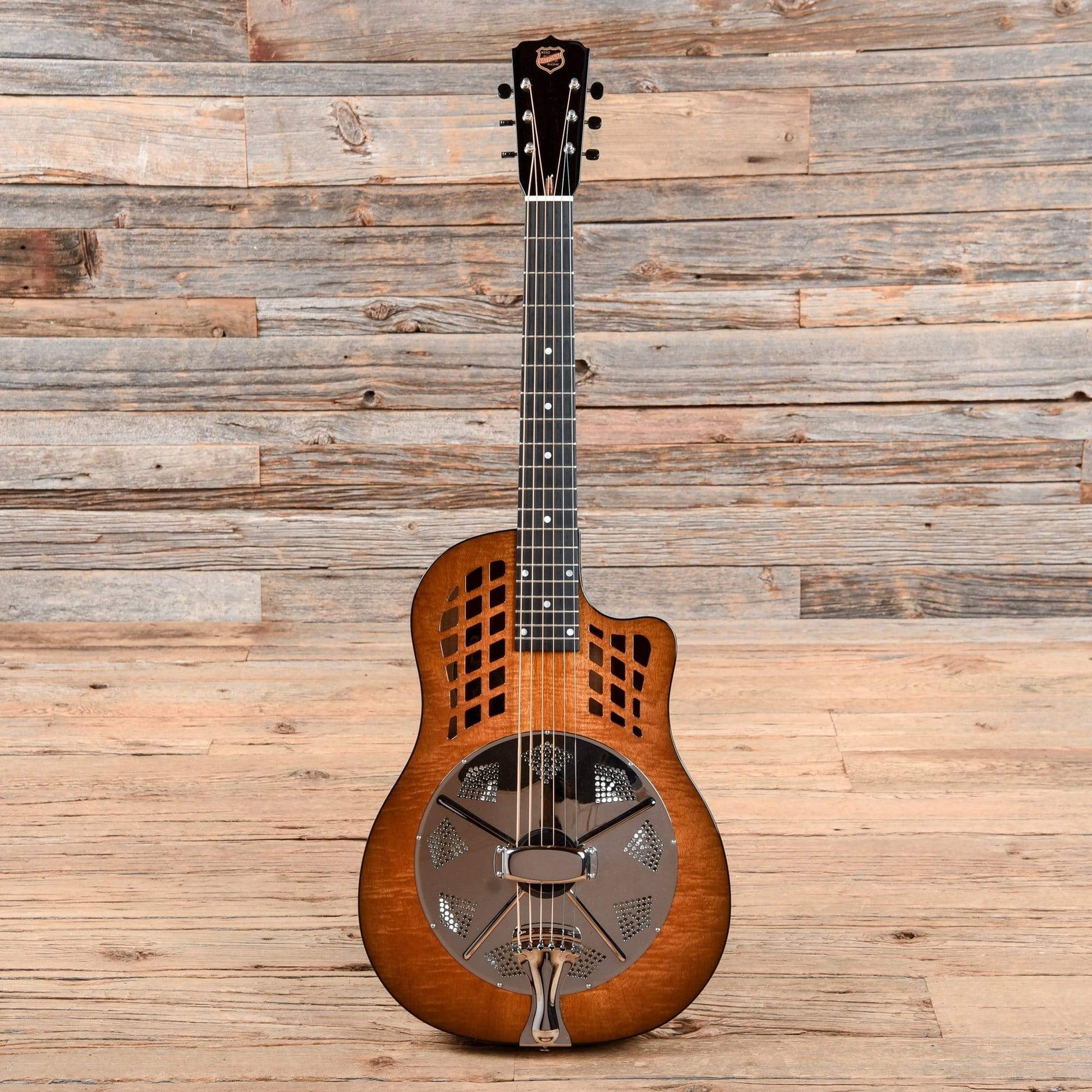 National ResoRocket Wood Body Figured Mahogany Acoustic Guitars / Resonator