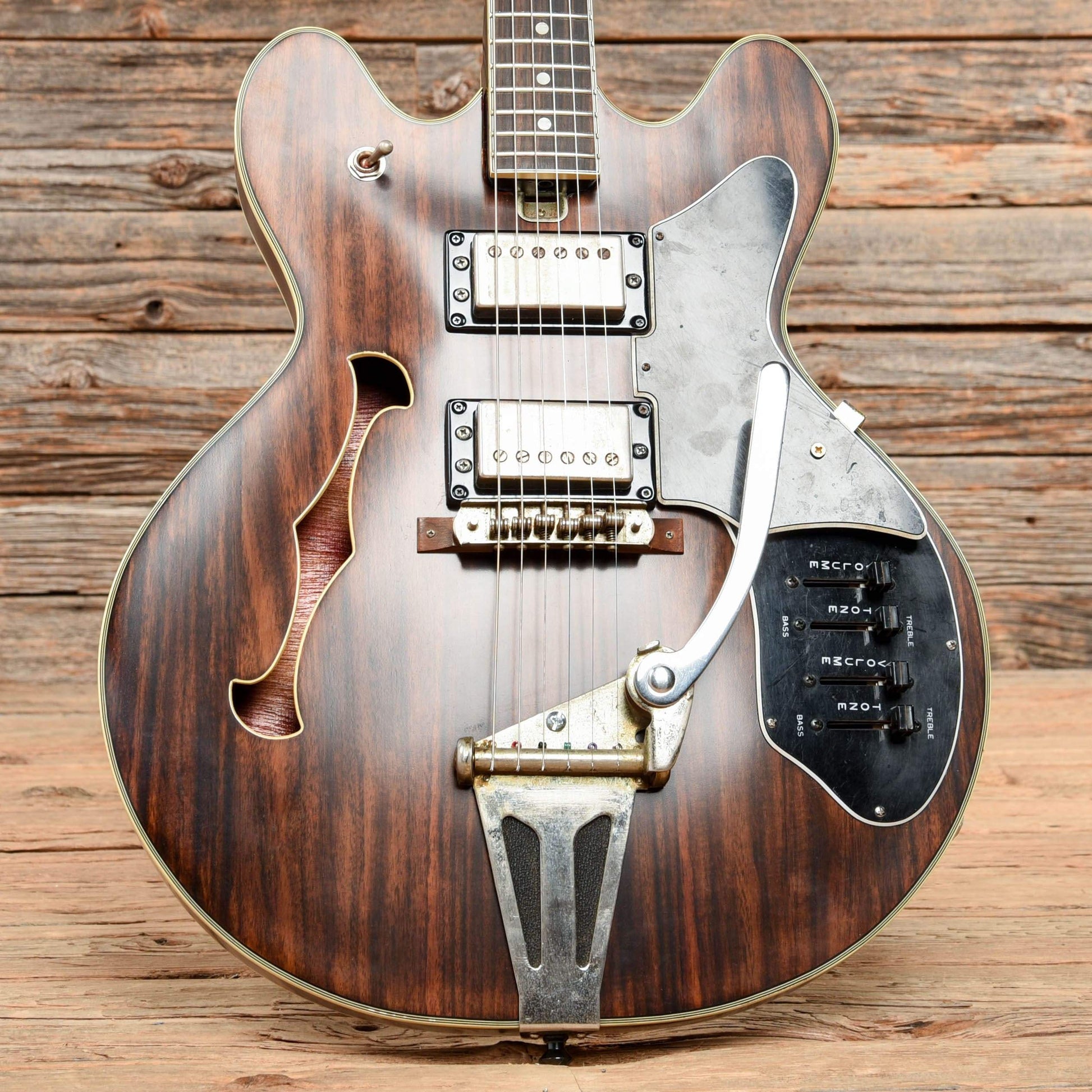 National EG-685 Walnut 1970s Electric Guitars / Semi-Hollow