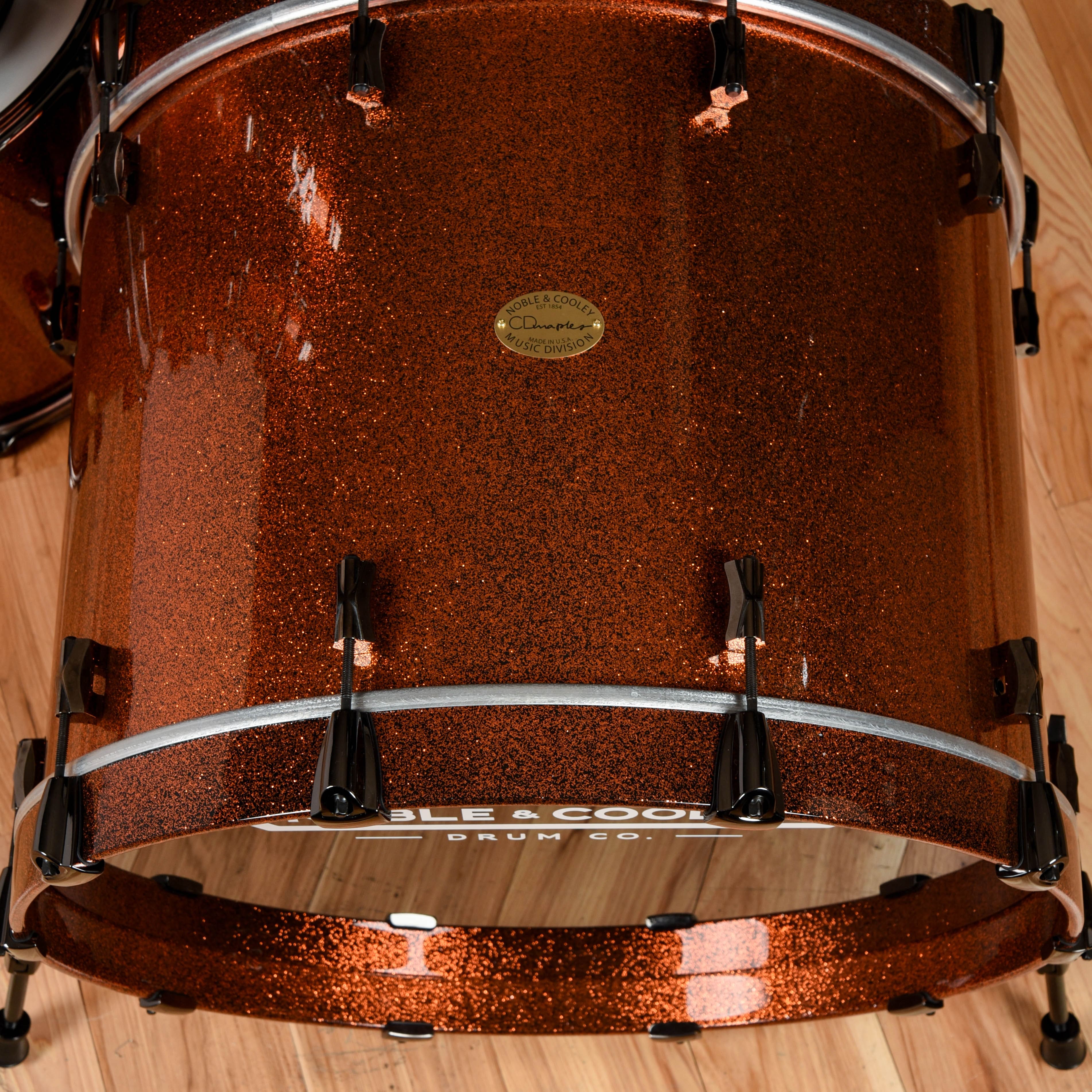 Noble & Cooley CD Maple 10/12/16/22/4pc. Drum Kit Copper Sparkle w