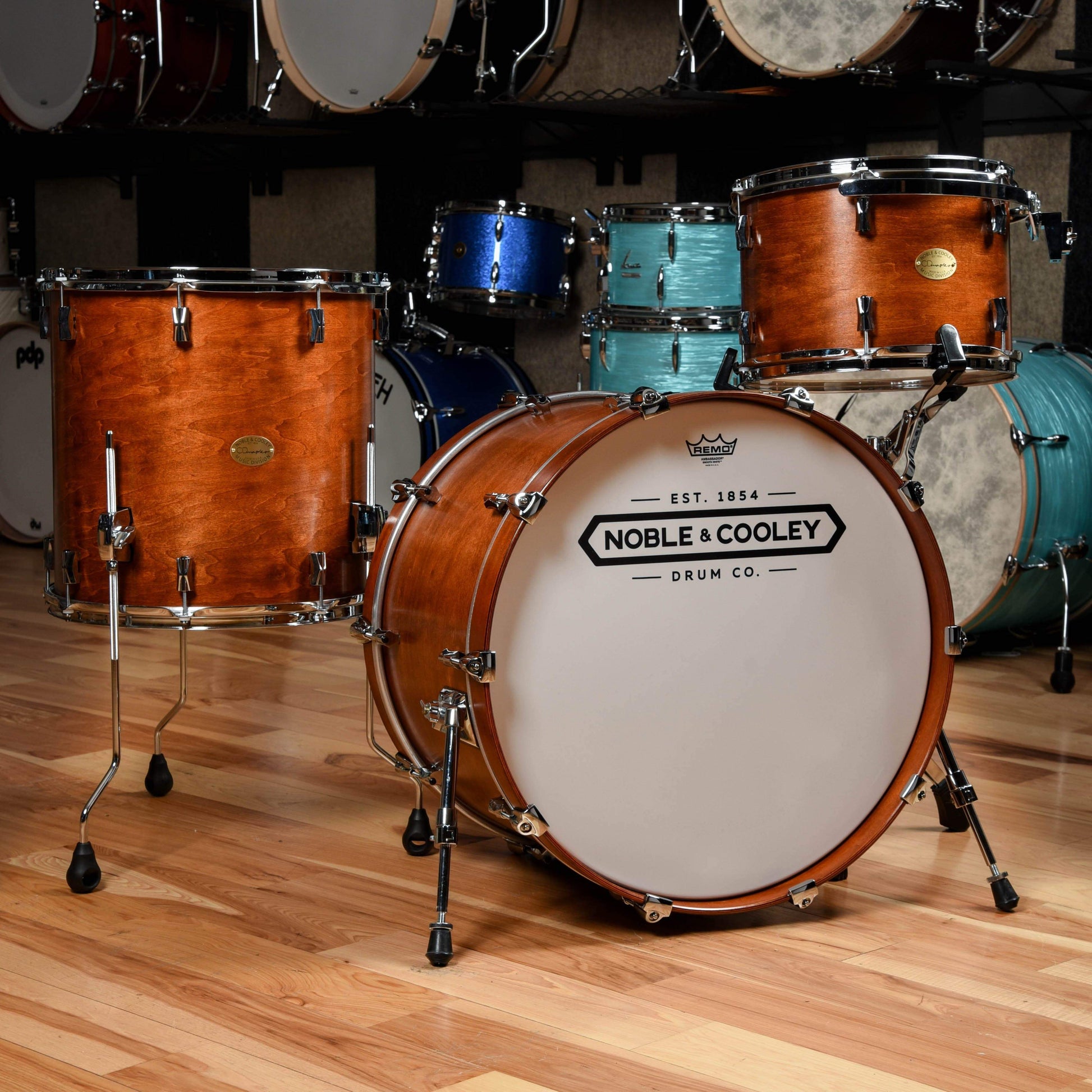 Noble & Cooley CD Maple 13/16/22 3pc. Drum Kit Honey Maple Oil Drums and Percussion / Acoustic Drums / Full Acoustic Kits