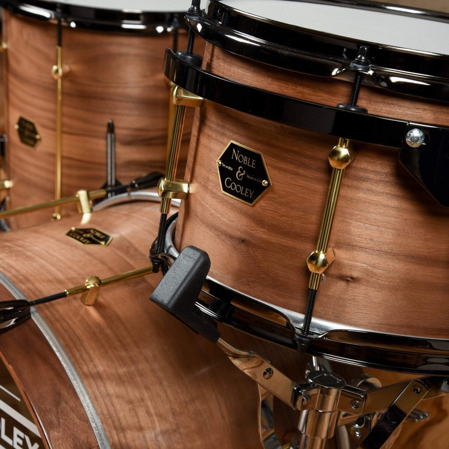 Noble & Cooley Walnut Classic 12/14/20 3pc. Drum Kit Natural Oil w/Brass & Black Nickel Hardware Drums and Percussion / Acoustic Drums / Full Acoustic Kits