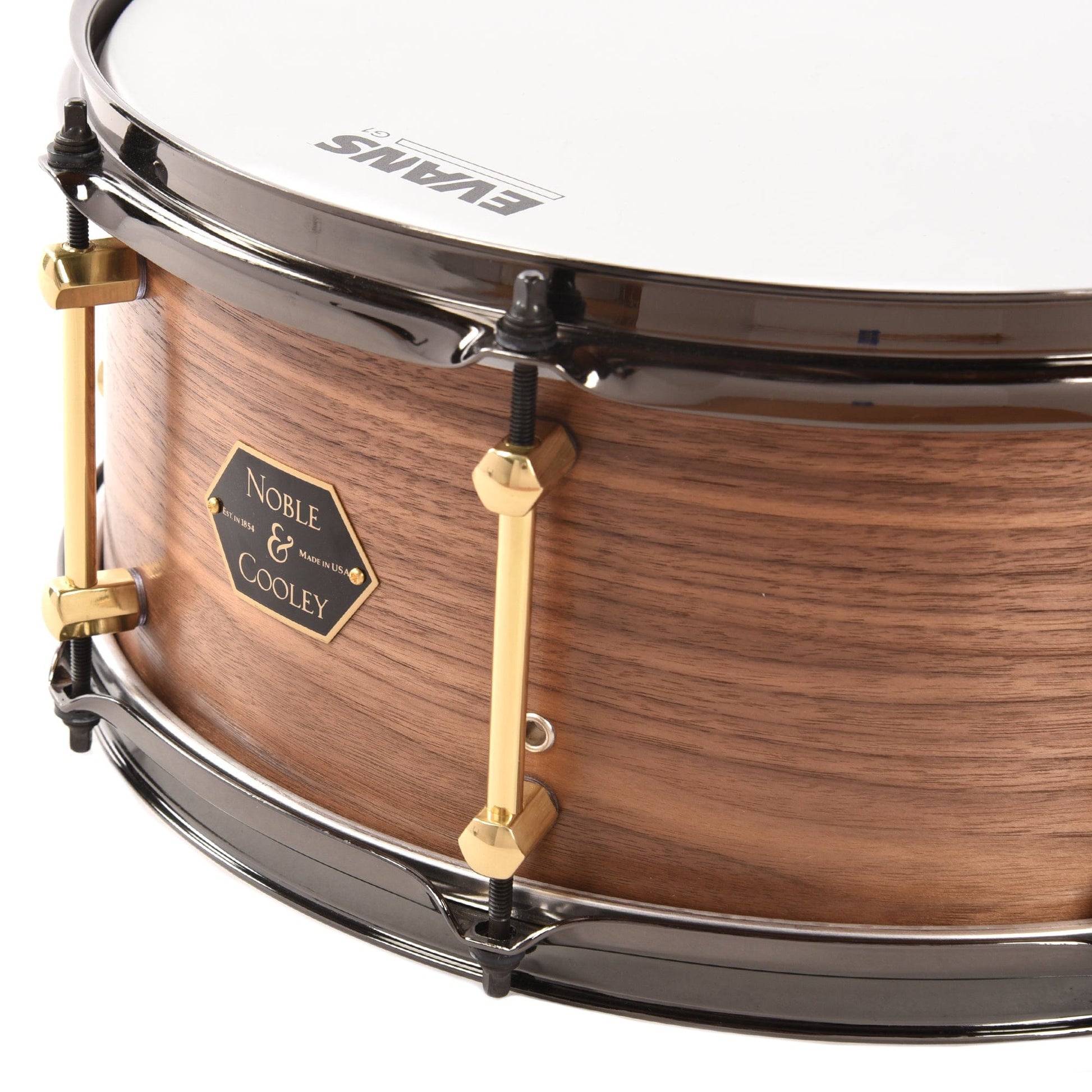 Noble & Cooley 6.5x14 Walnut Ply Snare Drum Natural Oil w/Brass & Black Nickel Hardware Drums and Percussion / Acoustic Drums / Snare