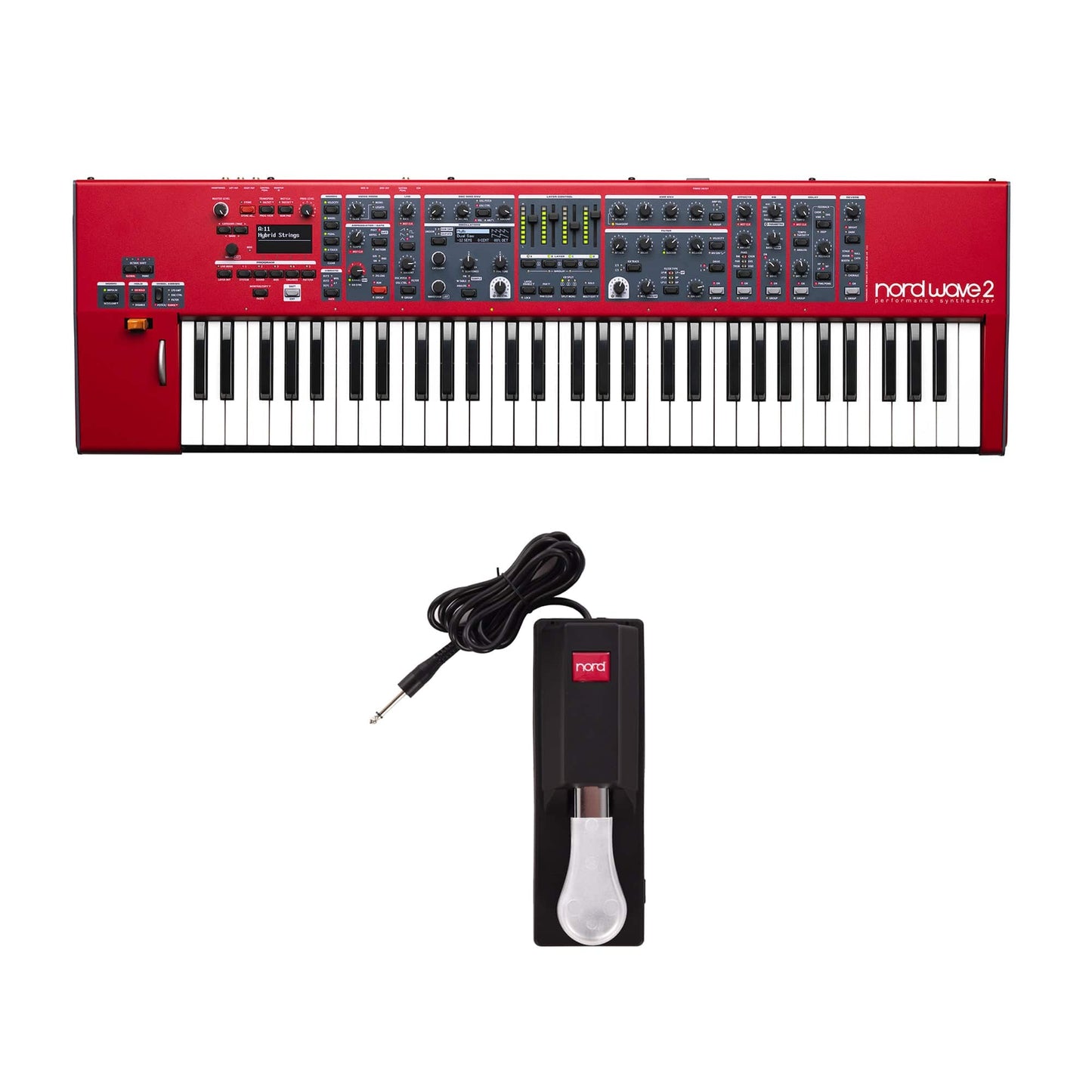 Nord Wave 2 Virtual Analog, FM and Wavetable Synthesizer and Single Pedal Bundle Keyboards and Synths / Synths / Analog Synths
