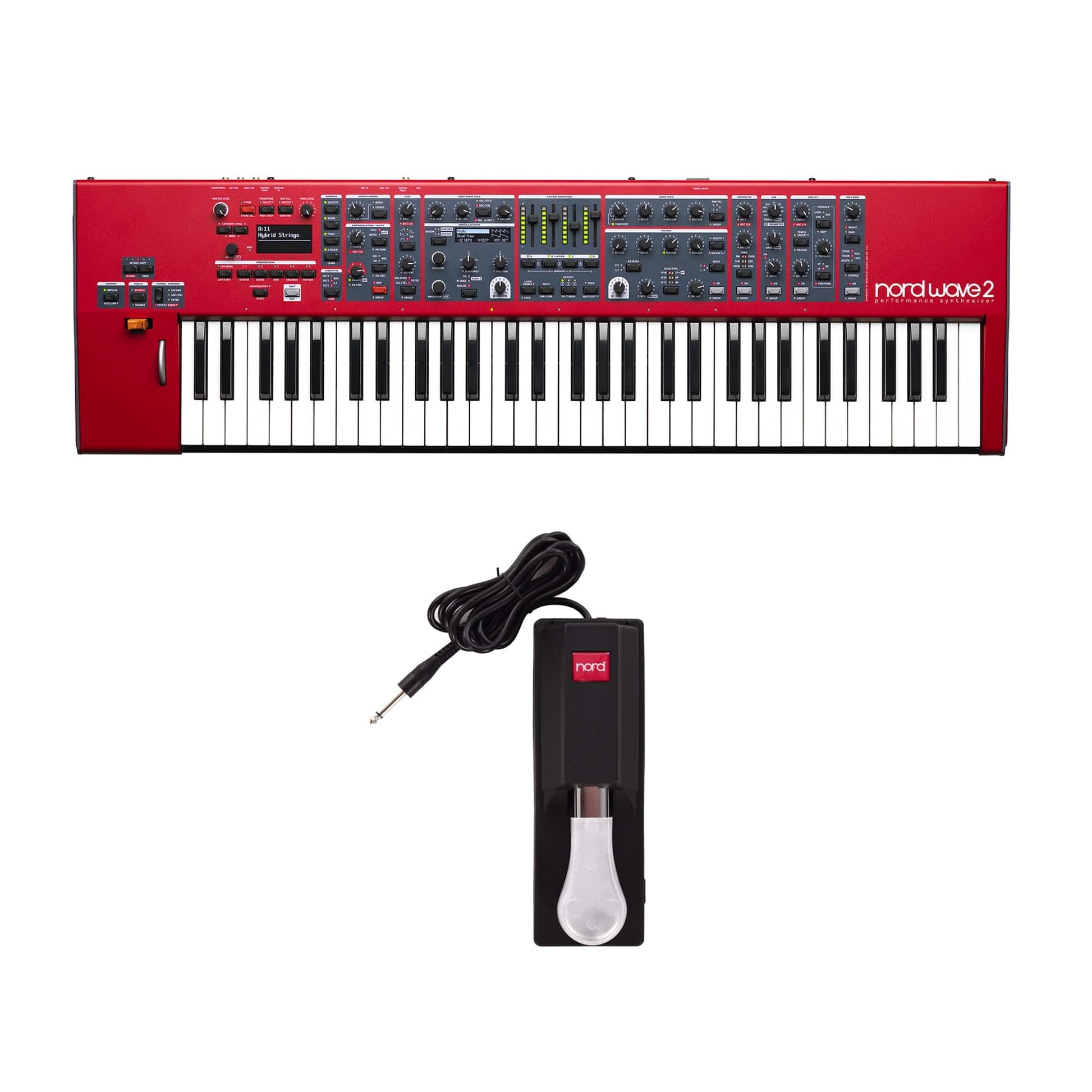 Nord Wave 2 Virtual Analog, FM and Wavetable Synthesizer and Single Pedal Bundle Keyboards and Synths / Synths / Analog Synths