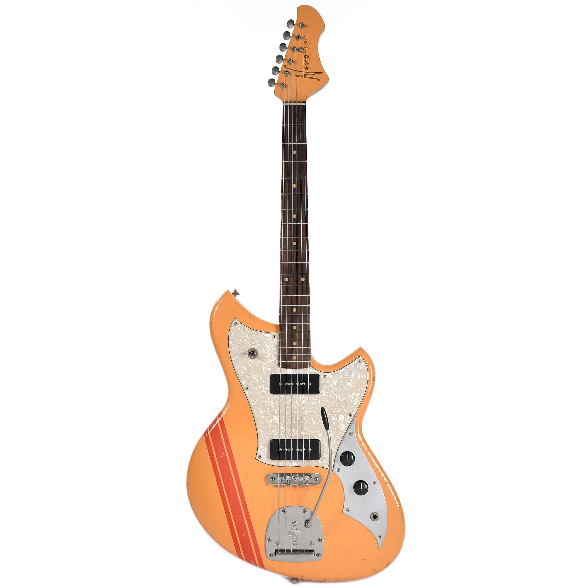 Novo Serus J Competition Orange w/Amalfitano P90s & Mono Hybrid Case Electric Guitars / Solid Body
