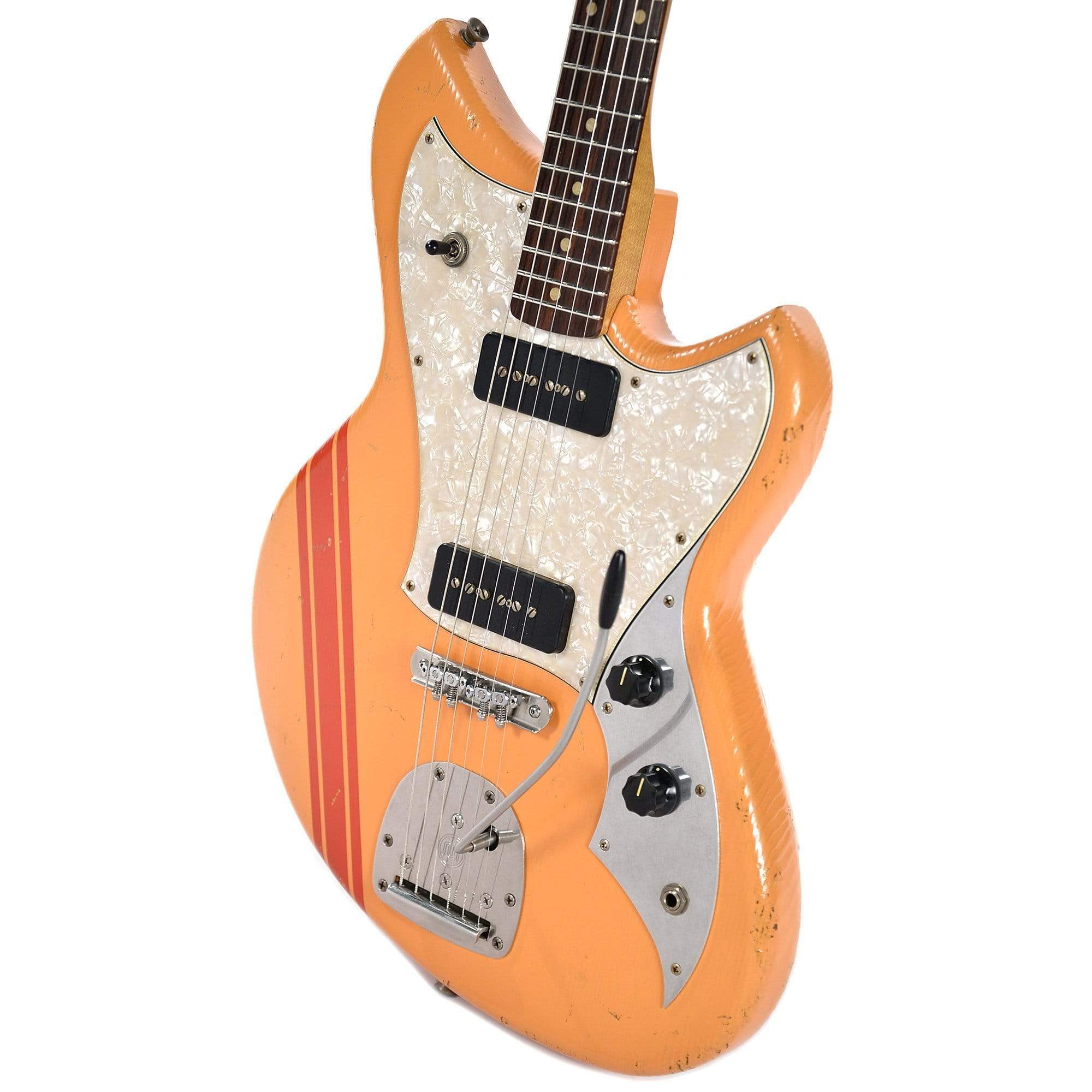 Novo Serus J Competition Orange w/Amalfitano P90s & Mono Hybrid Case Electric Guitars / Solid Body