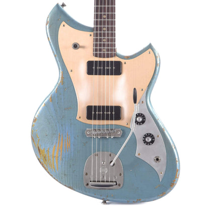 Novo Serus J Pelham Blue Over Gold w/Fralin P90s & Gold Anodized Pickguard Electric Guitars / Solid Body