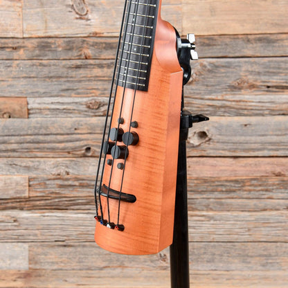 NS Design CR4 4-String Fretted Omni Bass w/Tripod & Boomerang Strap Amber Stain Bass Guitars / 4-String