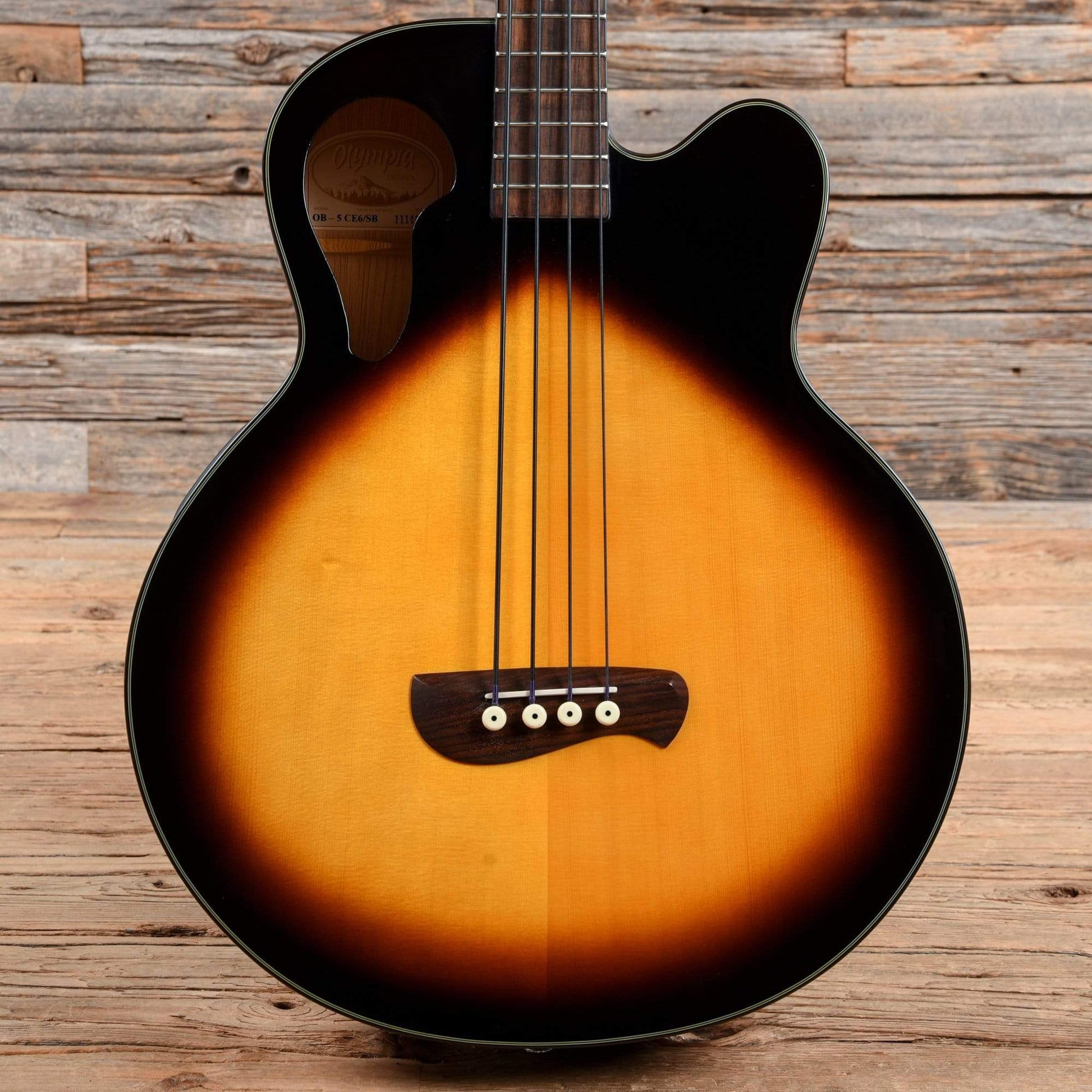 Olympia OB-5 5CE6/SB Sunburst Bass Guitars / 4-String
