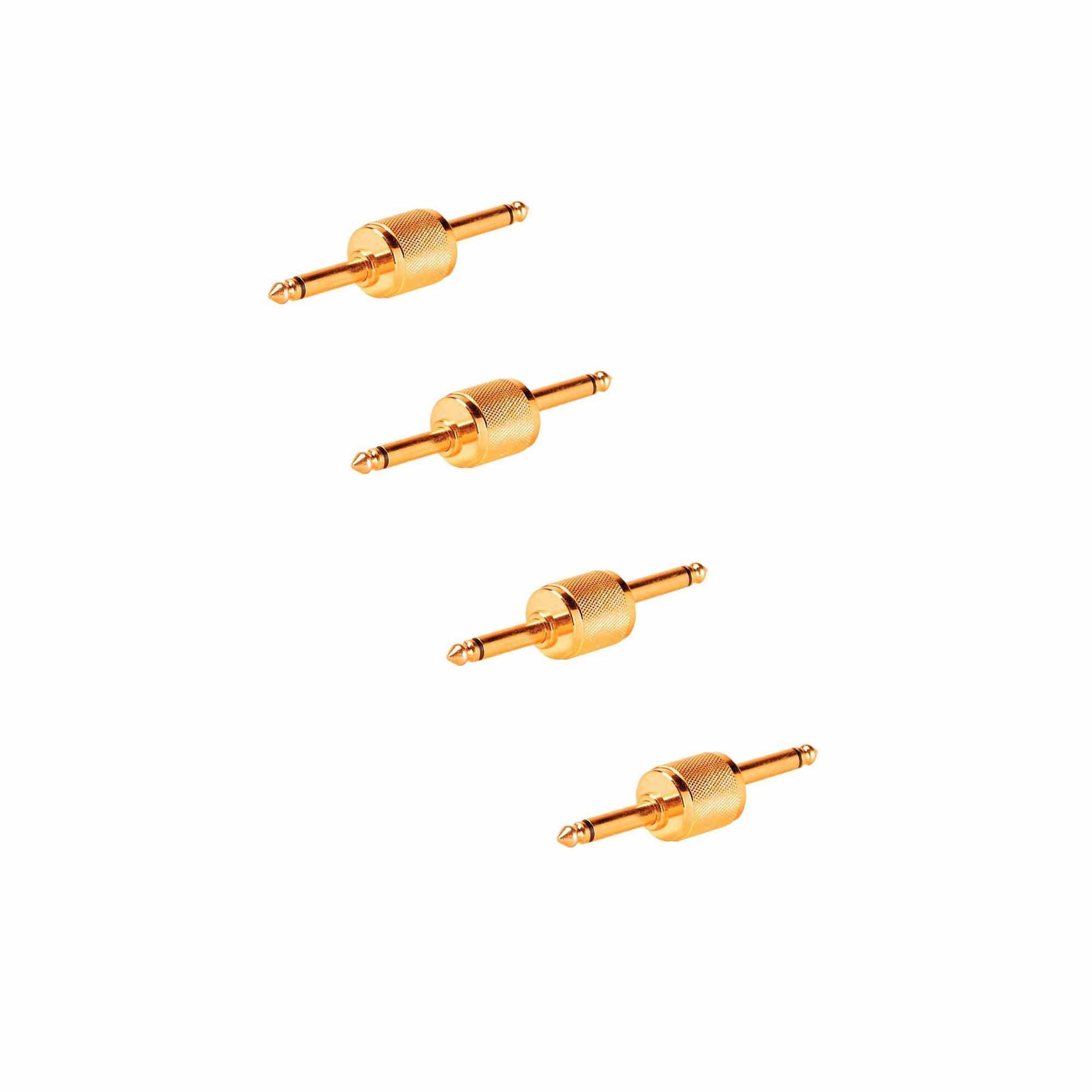 On Stage Stands Offset 1/4"-1/4" Pedal Coupler 4 Pack Bundle Accessories / Cables