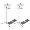 On Stage Stands Compact Sheet Music Stand w/Bag 2 Pack Bundle Accessories / Stands