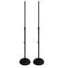 On Stage Stands MS7201B Round Base Microphone Stand 2 Pack Bundle Accessories / Stands