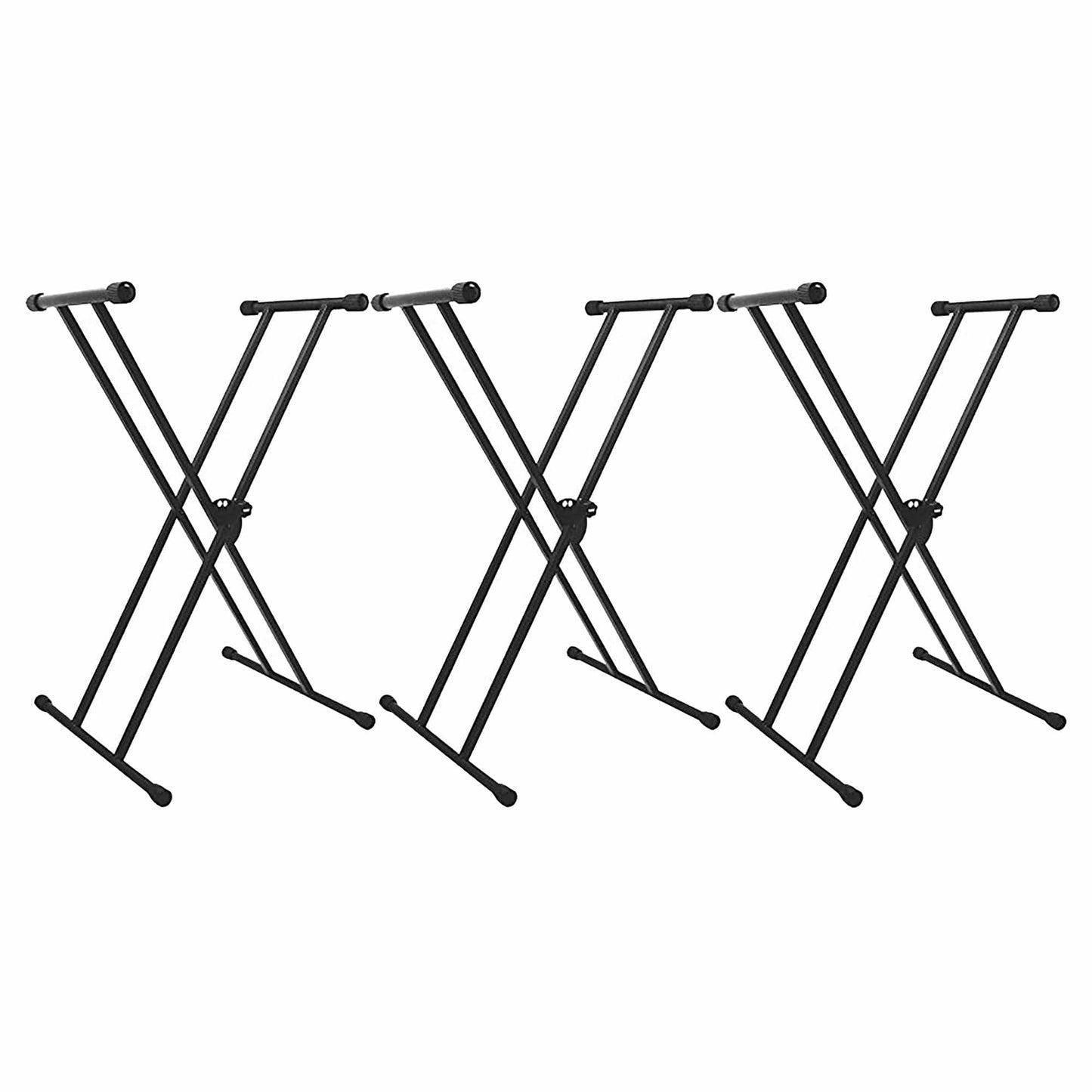 On-Stage Stands KS7191 Classic Double-X Keyboard Stand 3 Pack Bundle Keyboards and Synths / Keyboard Accessories / Stands