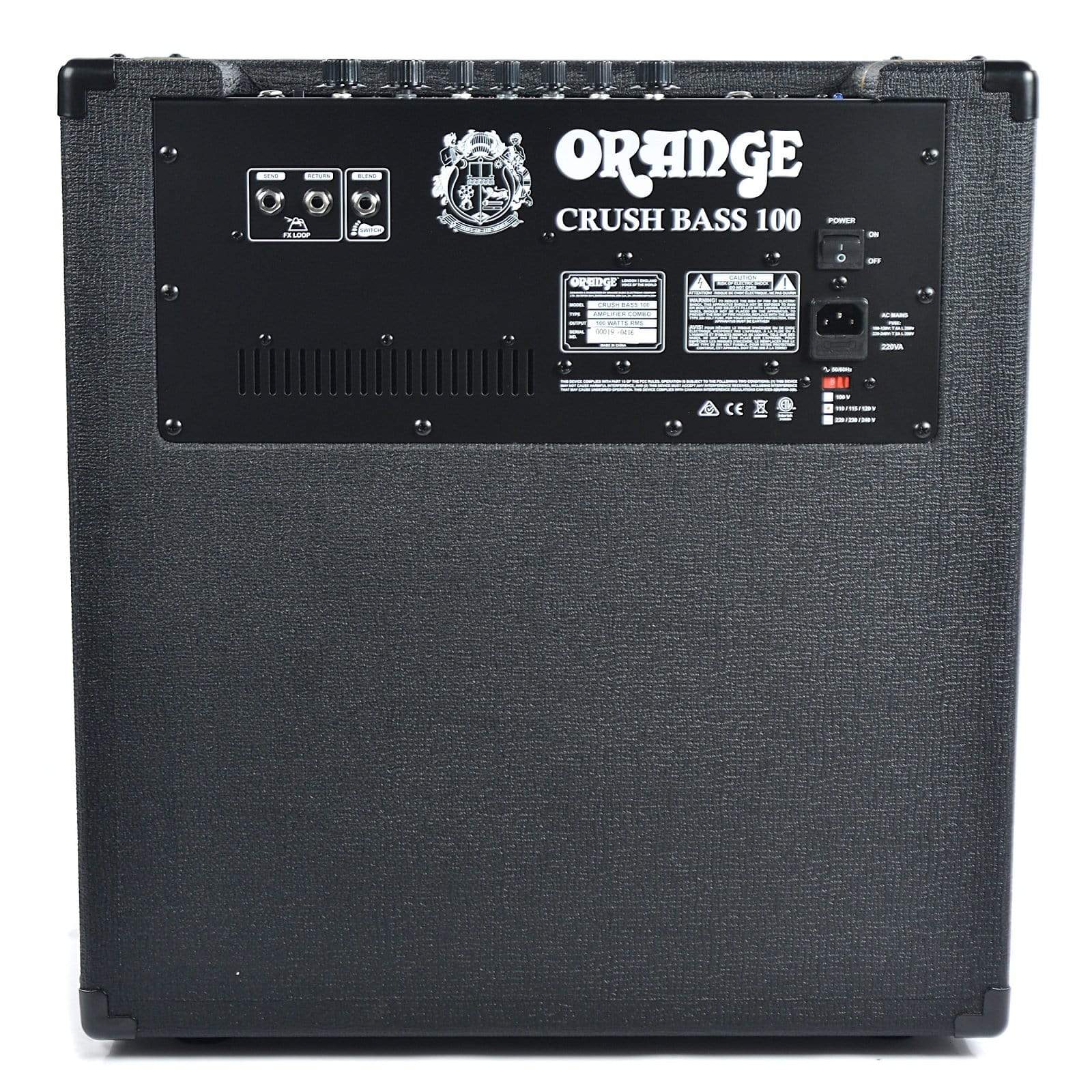 Orange Crush Bass 100 Black 1x15 100w Combo Amps / Bass Combos