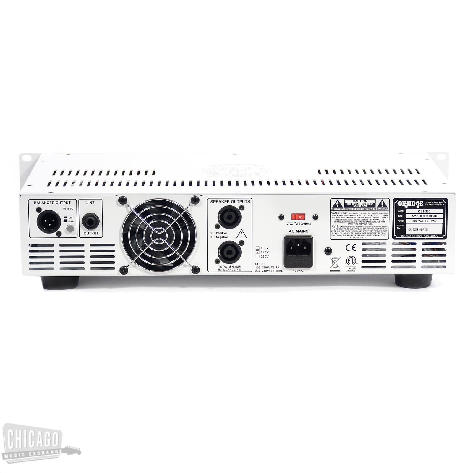 Orange OB1-300 Single Channel Solid State Head 300 Watt Amps / Bass Heads