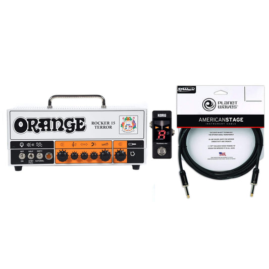 Orange Rocker 15 Terror Twin-Channel Head Cable and Tuner Bundle Amps / Bass Heads