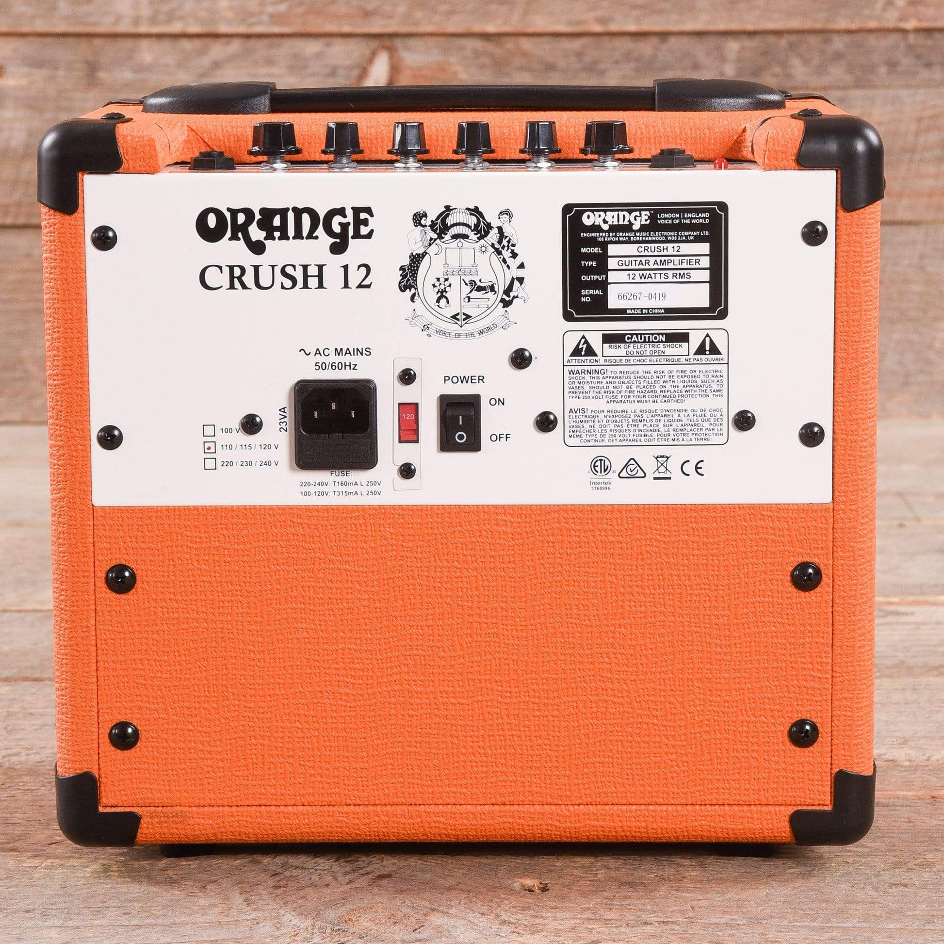 Orange Crush 12 1x6" Guitar Combo Amp Amps / Guitar Combos