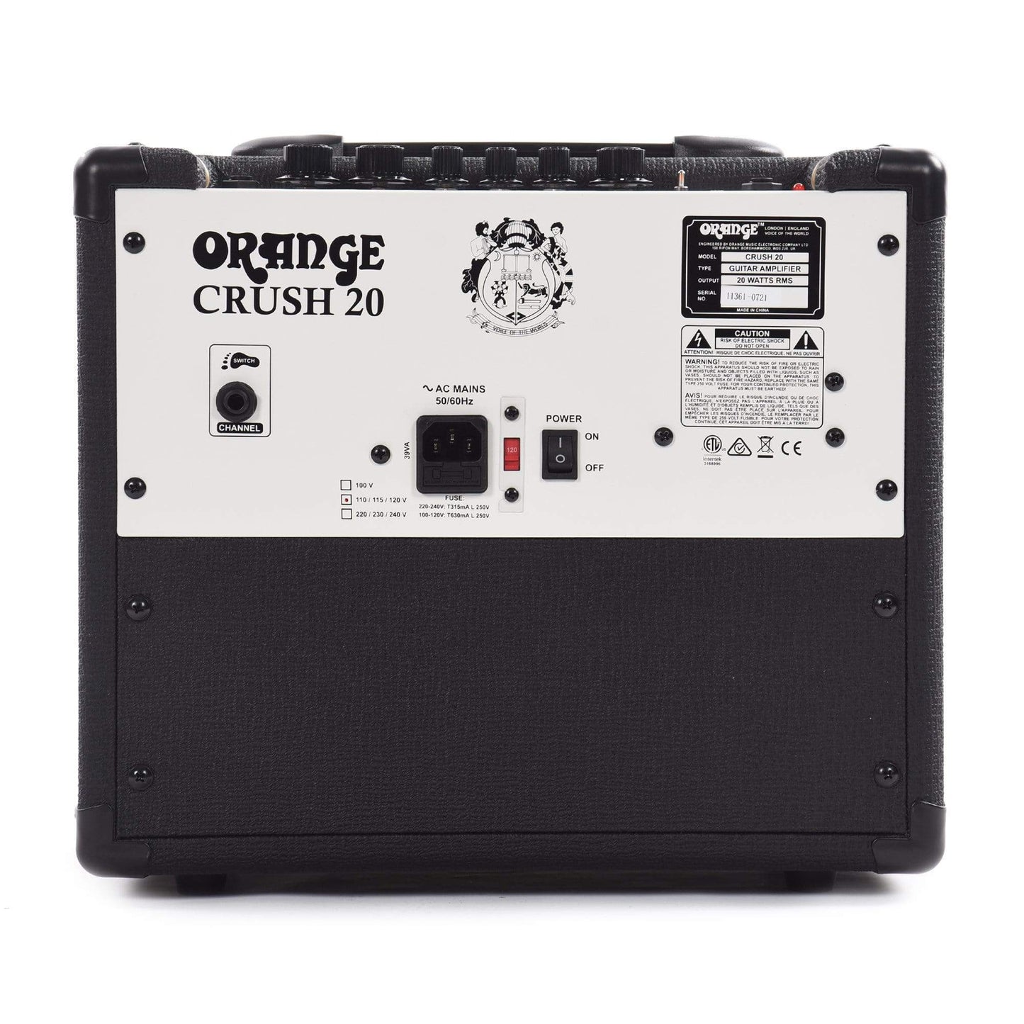 Orange Crush 20 1x8 Guitar Combo Amp Black Amps / Guitar Combos