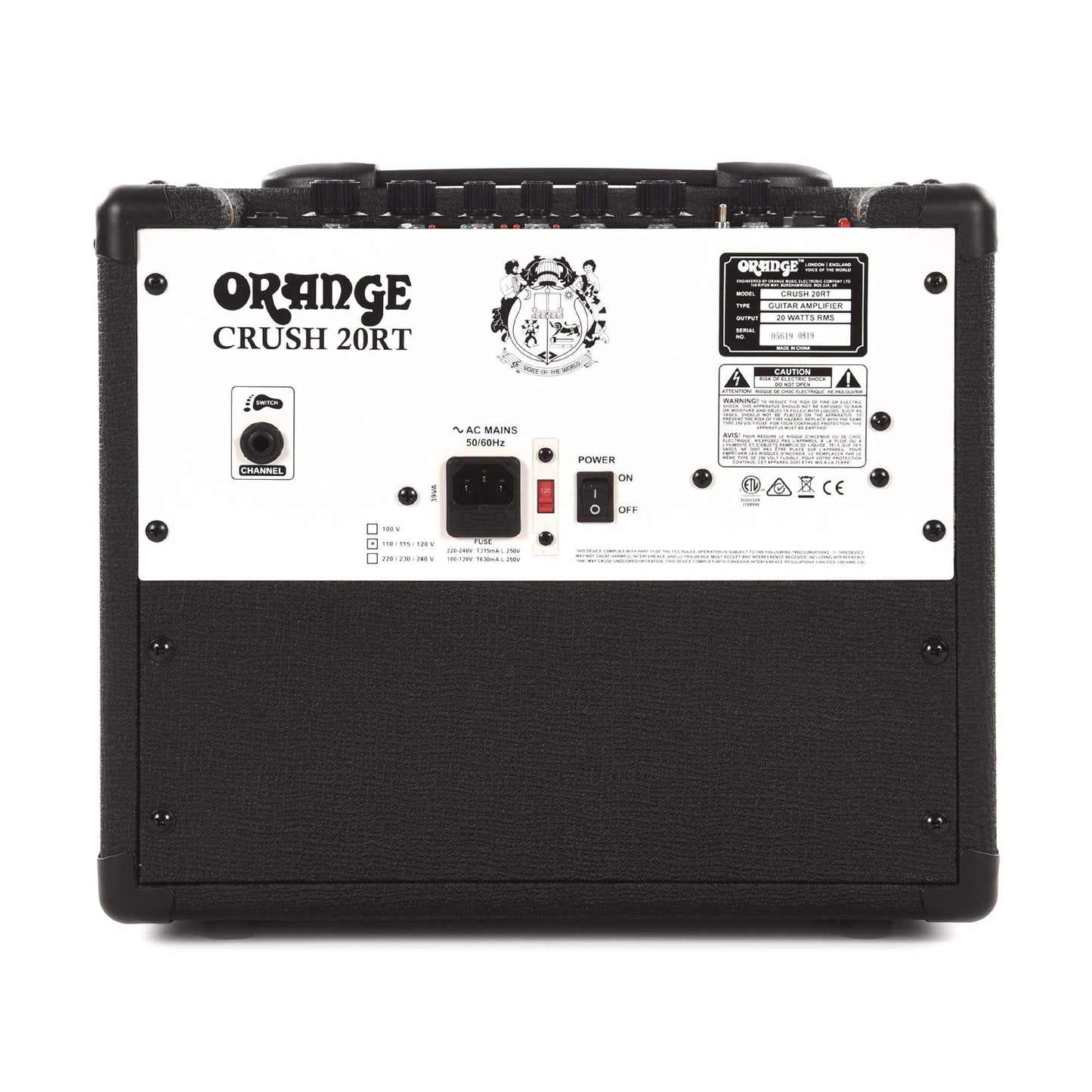 Orange Crush 20RT 1x8" Guitar Combo Amp Black w/Reverb & Built-In Tuner Amps / Guitar Combos