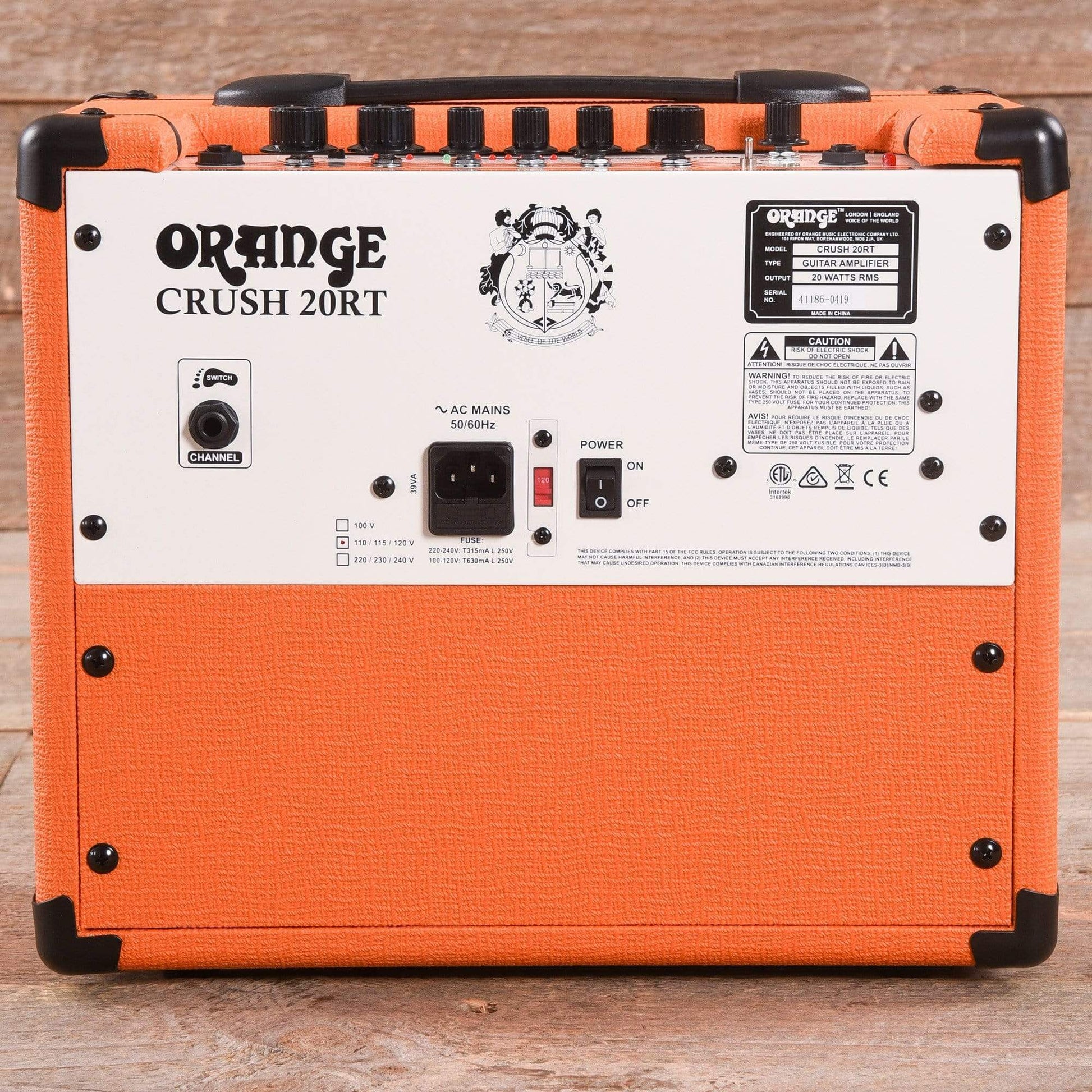 Orange Crush 20RT 1x8" Guitar Combo Amp w/Reverb & Built-In Tuner Amps / Guitar Combos