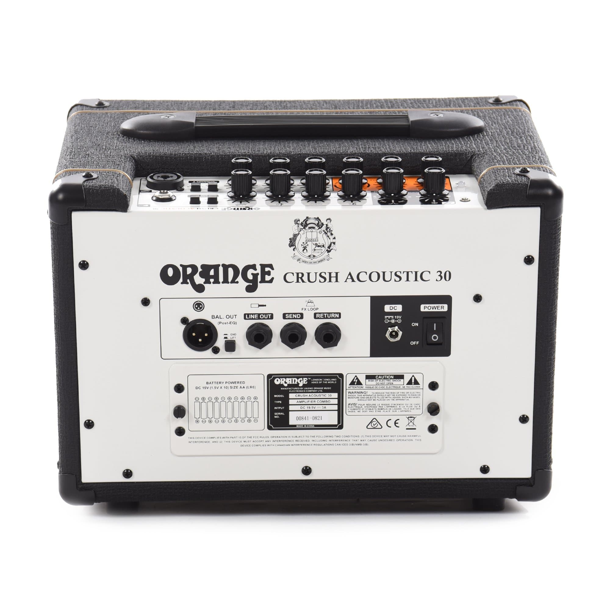 Orange Crush Acoustic 30 1x8 Acoustic Combo Amp Black Amps / Guitar Combos