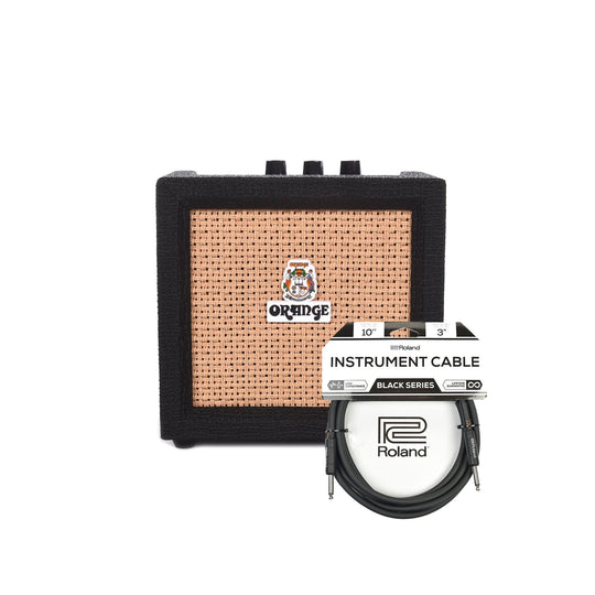 Orange Crush Mini 3w Combo Black Cable Bundle Amps / Guitar Combos