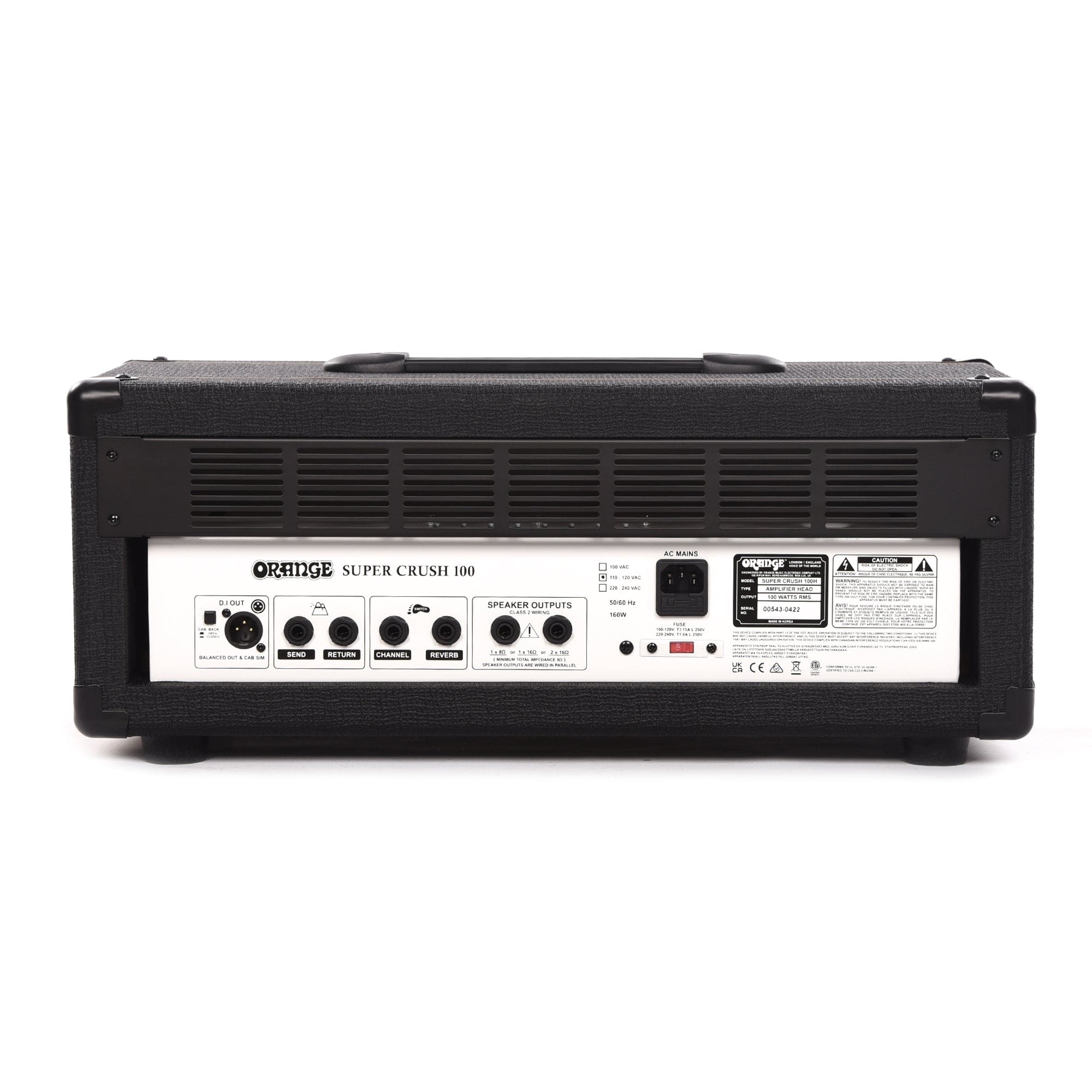 Orange Super Crush 100w Head Black Amps / Guitar Heads