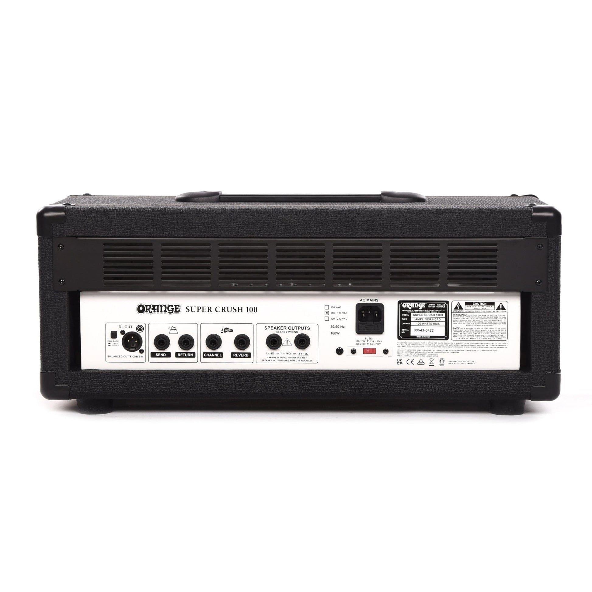 Orange Super Crush 100w Head Black Amps / Guitar Heads