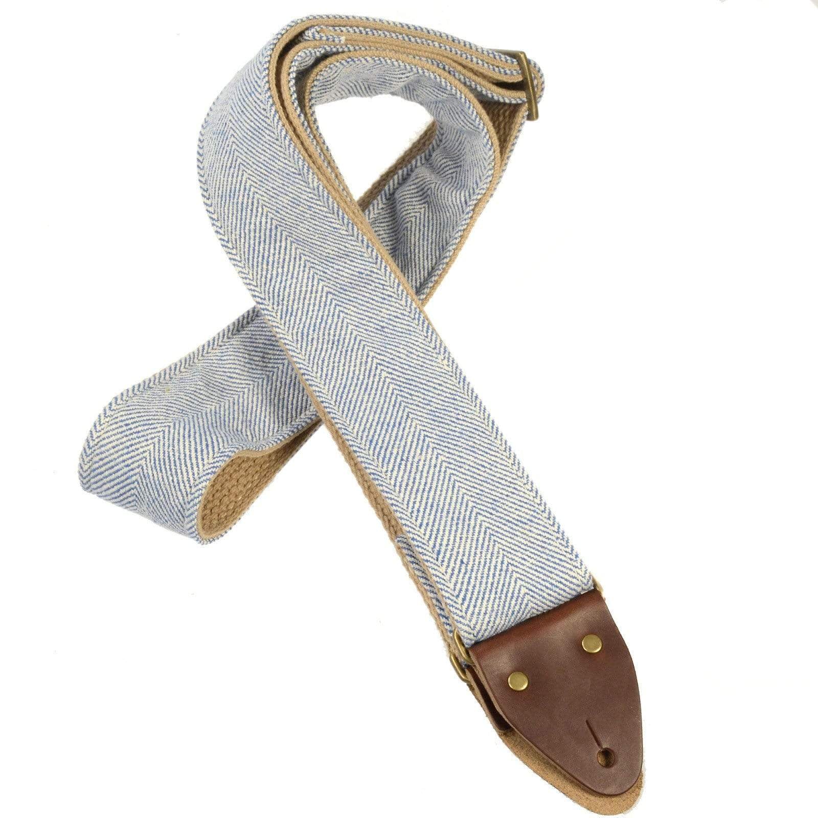 Original Fuzz Indian Guitar Strap - Blue Herringbone Accessories / Straps