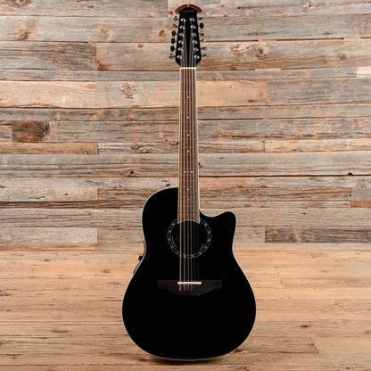 Ovation 2751AX-5 Balladeer 12-String Cutaway Acoustic-Electric Black Acoustic Guitars / Built-in Electronics