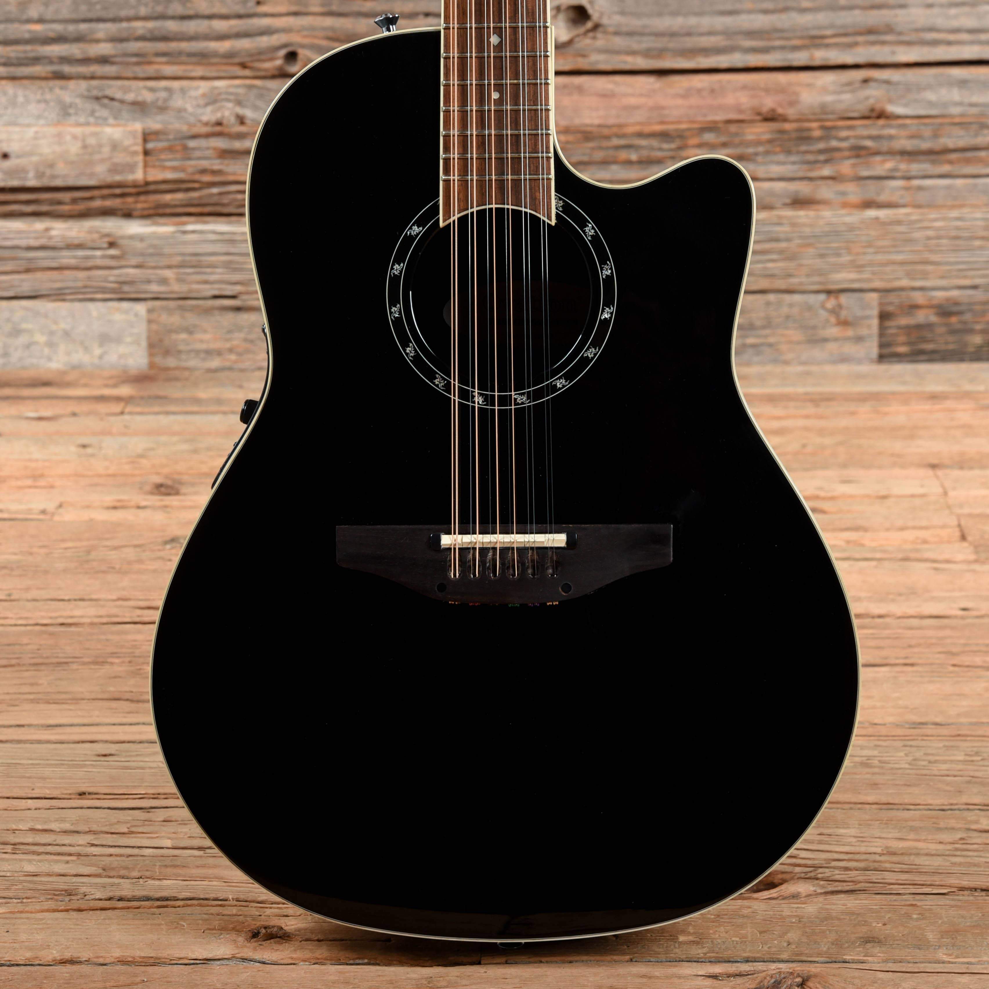 Ovation 2751AX-5 Balladeer 12-String Cutaway Acoustic-Electric Black Acoustic Guitars / Built-in Electronics