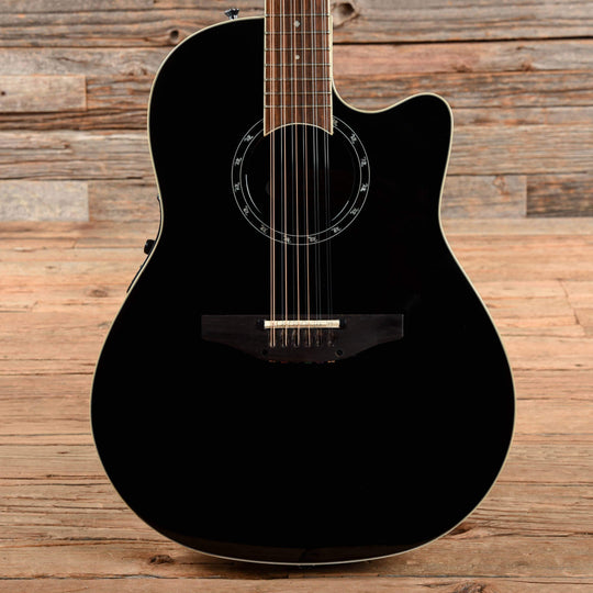 Ovation 2751AX-5 Balladeer 12-String Cutaway Acoustic-Electric Black Acoustic Guitars / Built-in Electronics