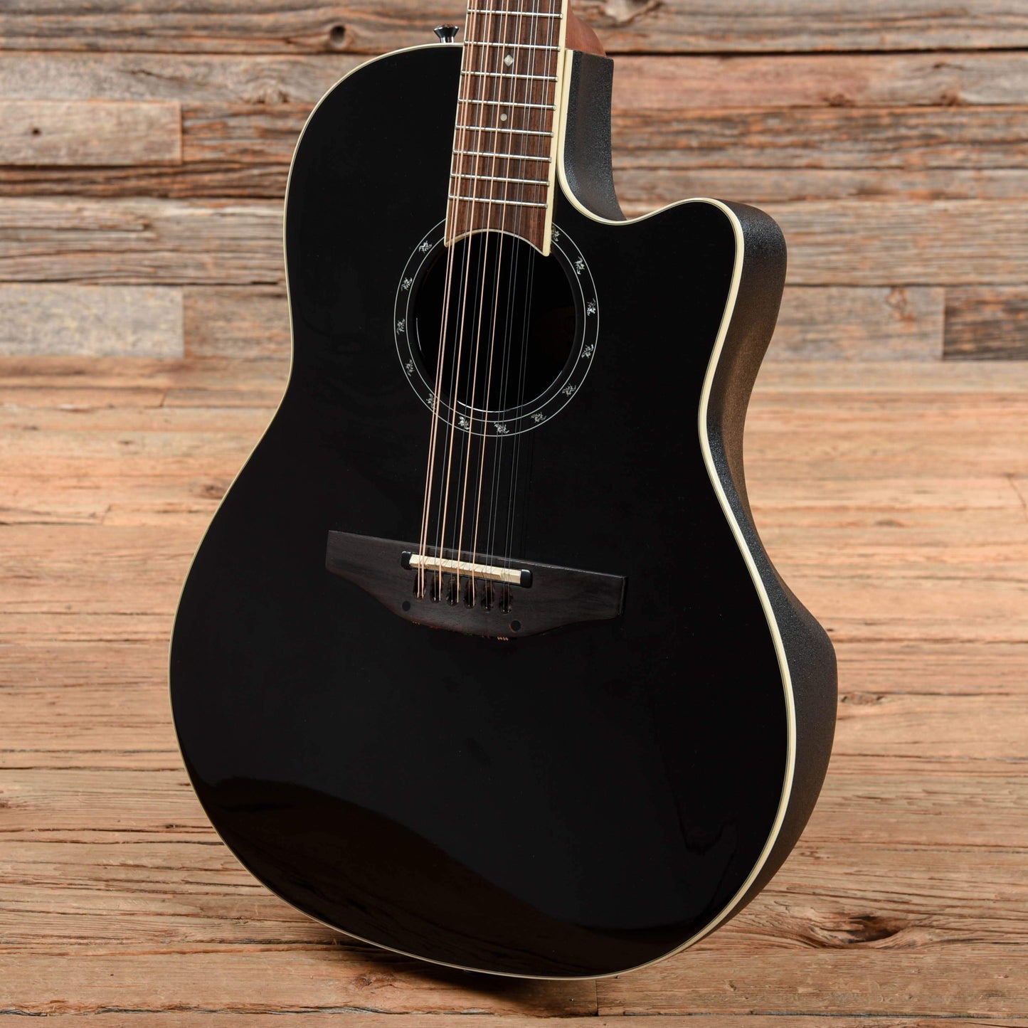 Ovation 2751AX-5 Balladeer 12-String Cutaway Acoustic-Electric Black Acoustic Guitars / Built-in Electronics