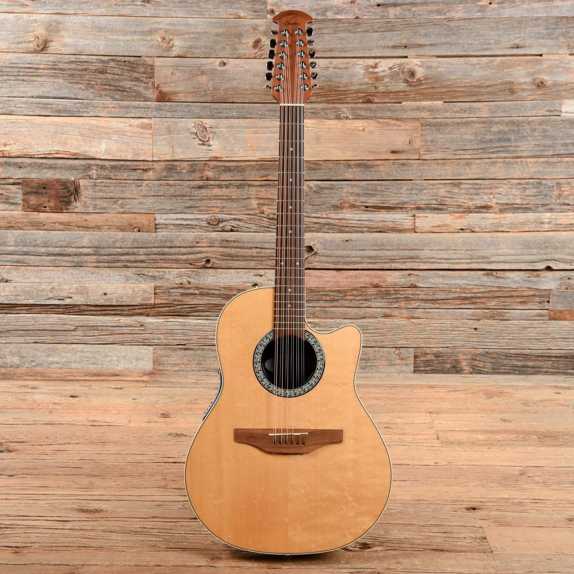Ovation Standard Balladeer 12-String Natural Acoustic Guitars / Built-in Electronics