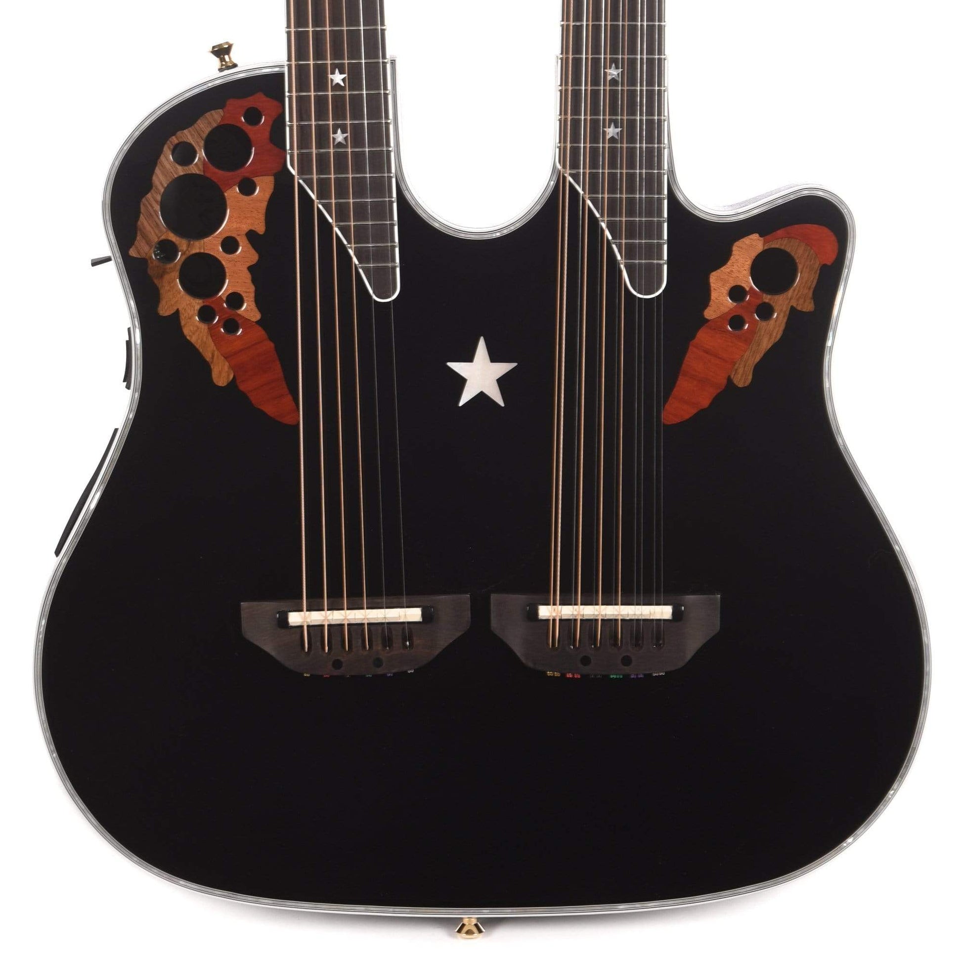 Ovation Richie Sambora Signature Elite Double Neck Gloss Black Electric Guitars / Solid Body