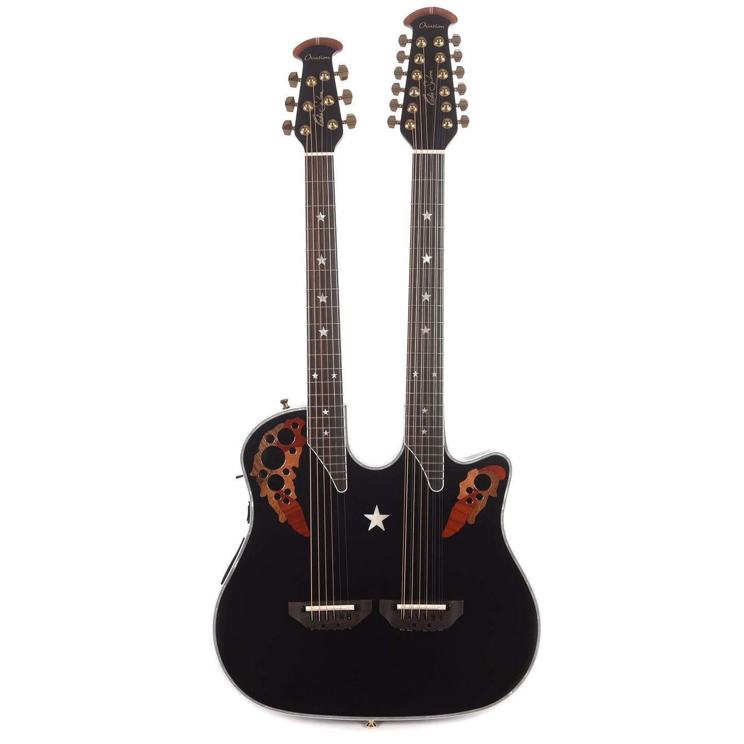 Ovation Richie Sambora Signature Elite Double Neck Gloss Black Electric Guitars / Solid Body