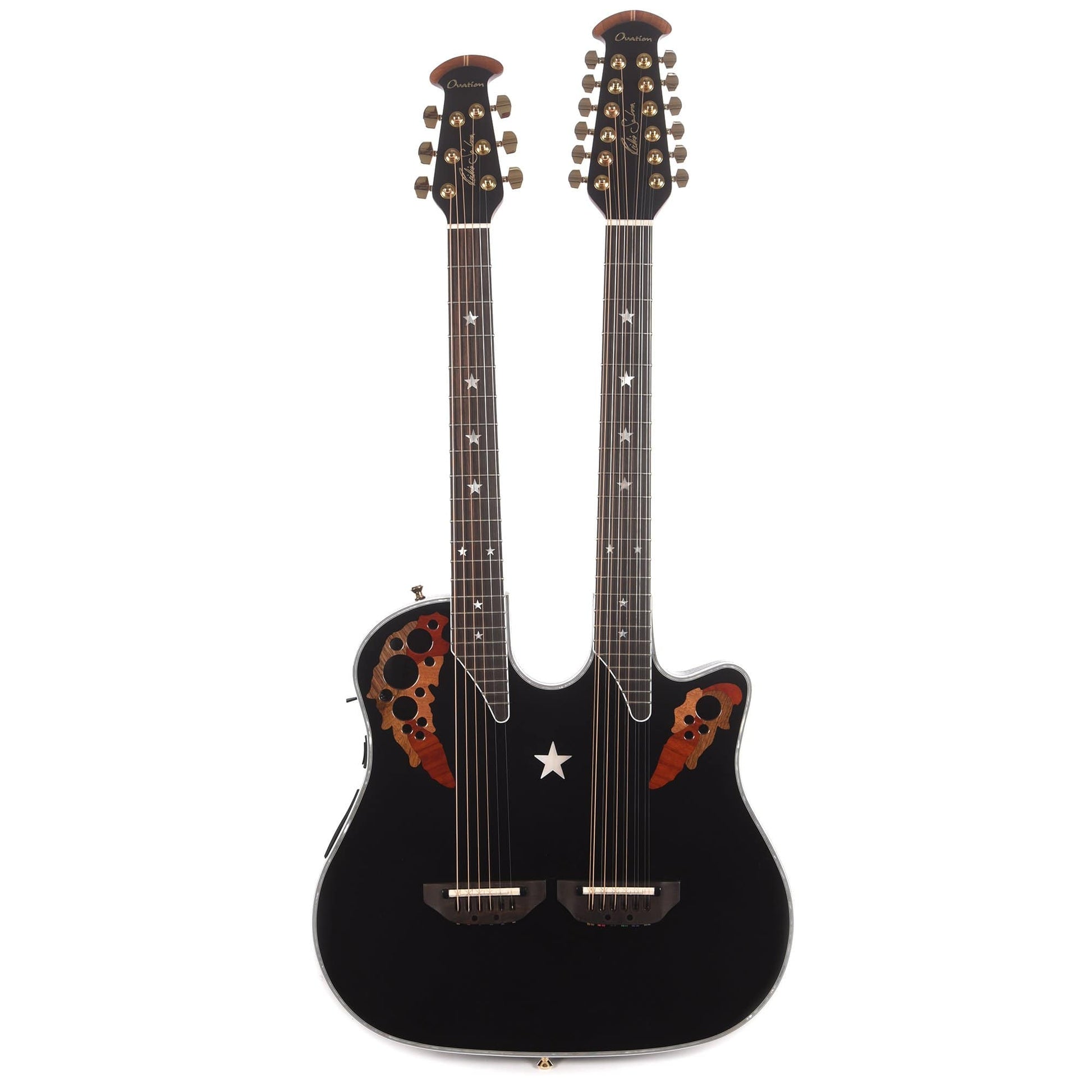 Ovation Richie Sambora Signature Elite Double Neck Gloss Black Electric Guitars / Solid Body