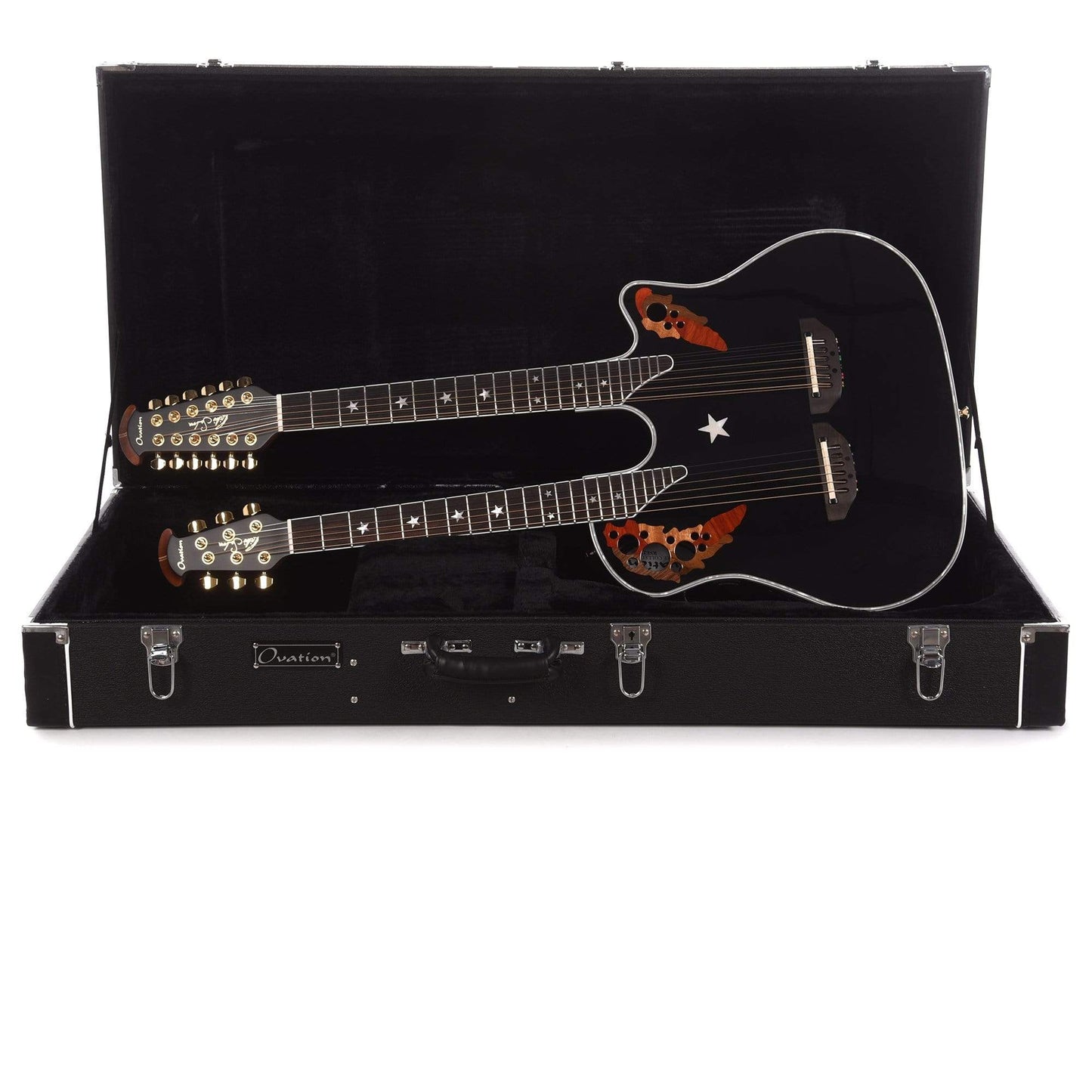 Ovation Richie Sambora Signature Elite Double Neck Gloss Black Electric Guitars / Solid Body