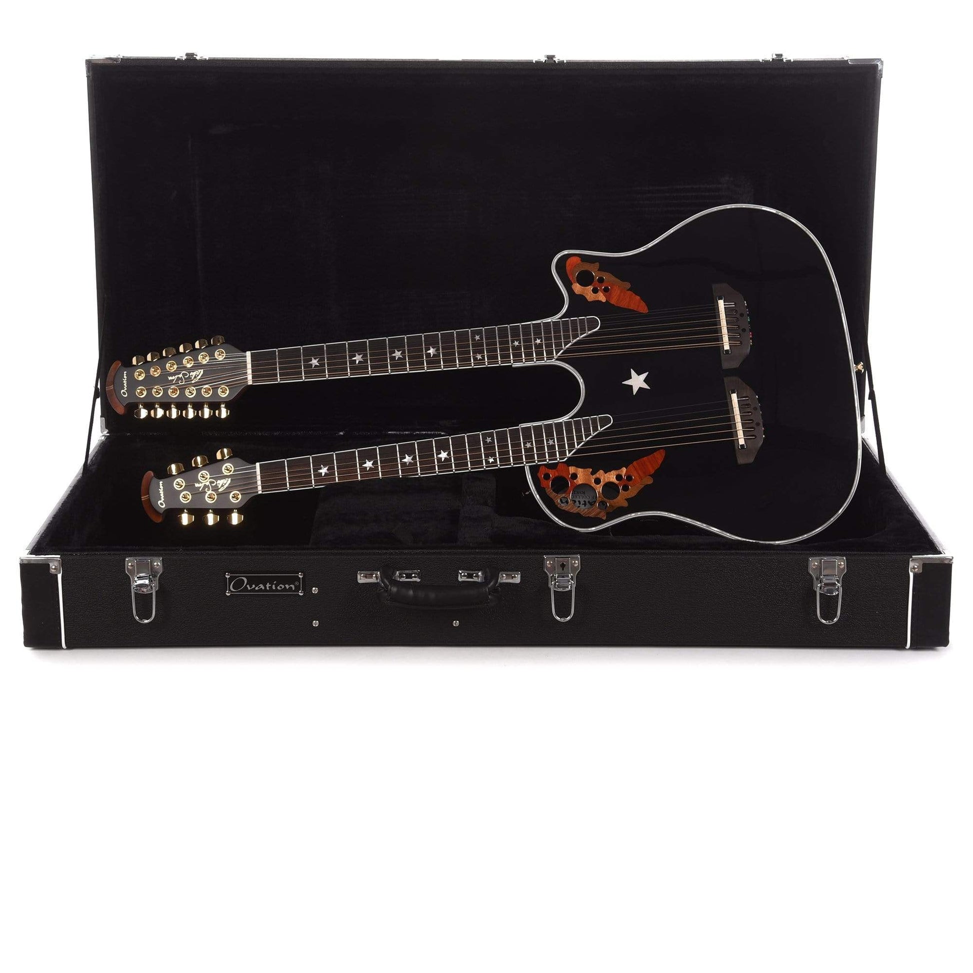 Ovation Richie Sambora Signature Elite Double Neck Gloss Black Electric Guitars / Solid Body