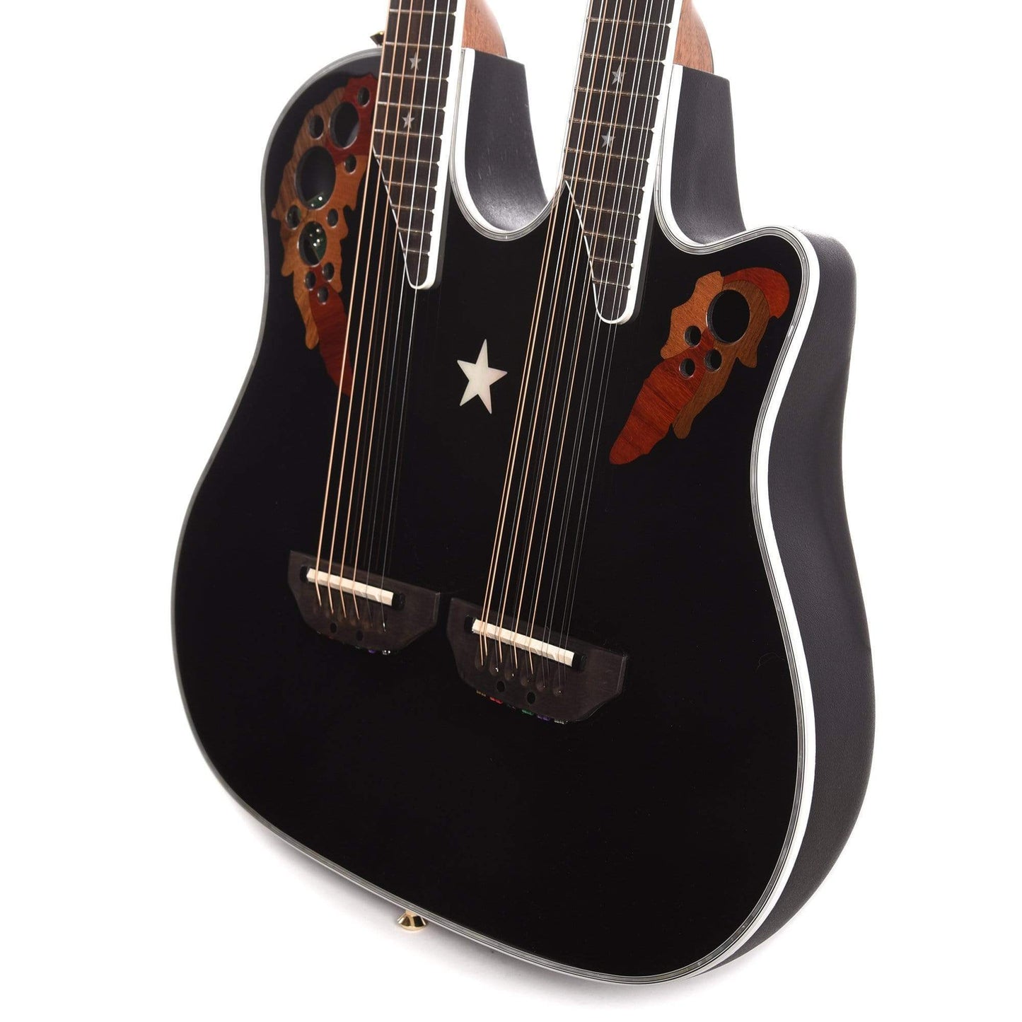 Ovation Richie Sambora Signature Elite Double Neck Gloss Black Electric Guitars / Solid Body
