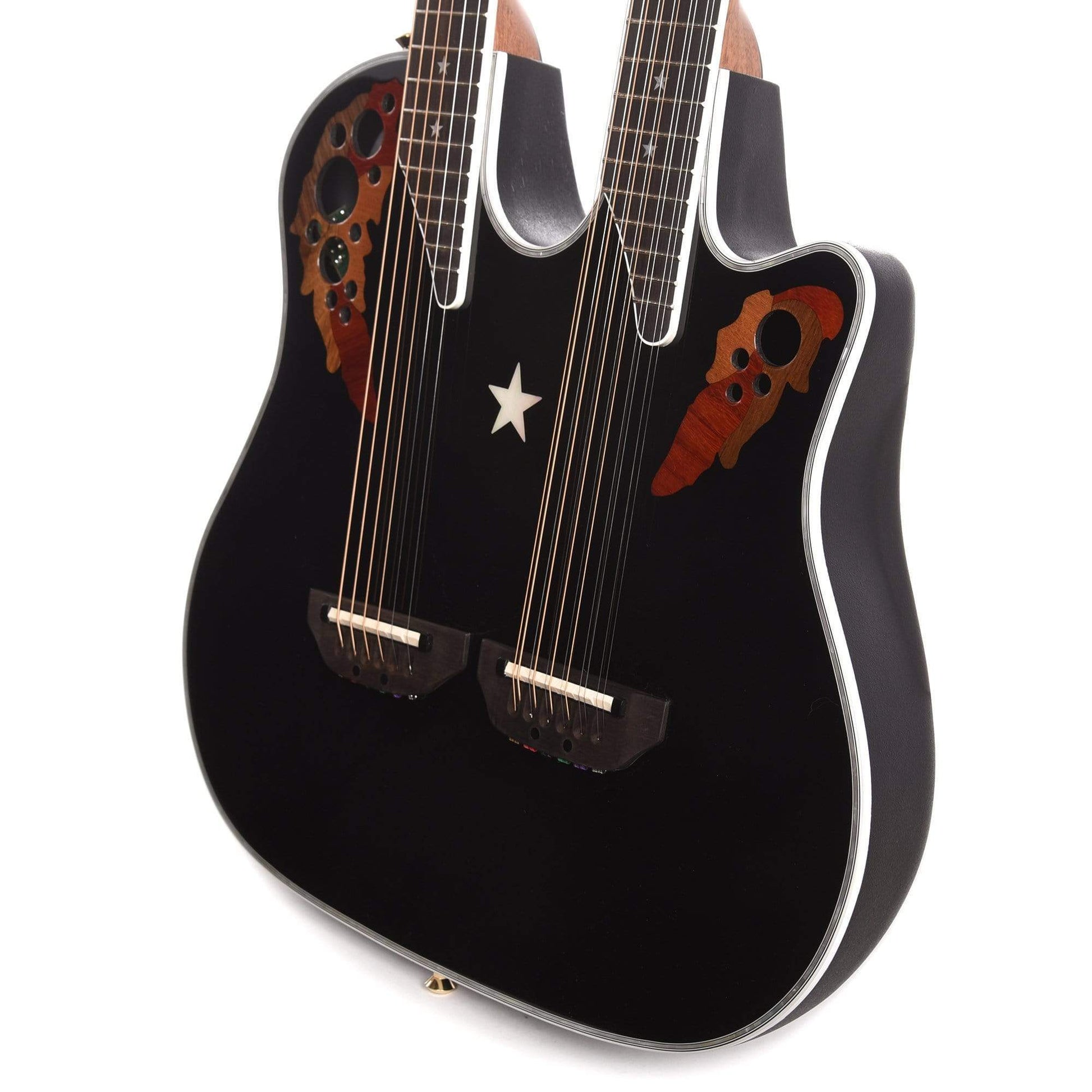 Ovation Richie Sambora Signature Elite Double Neck Gloss Black Electric Guitars / Solid Body