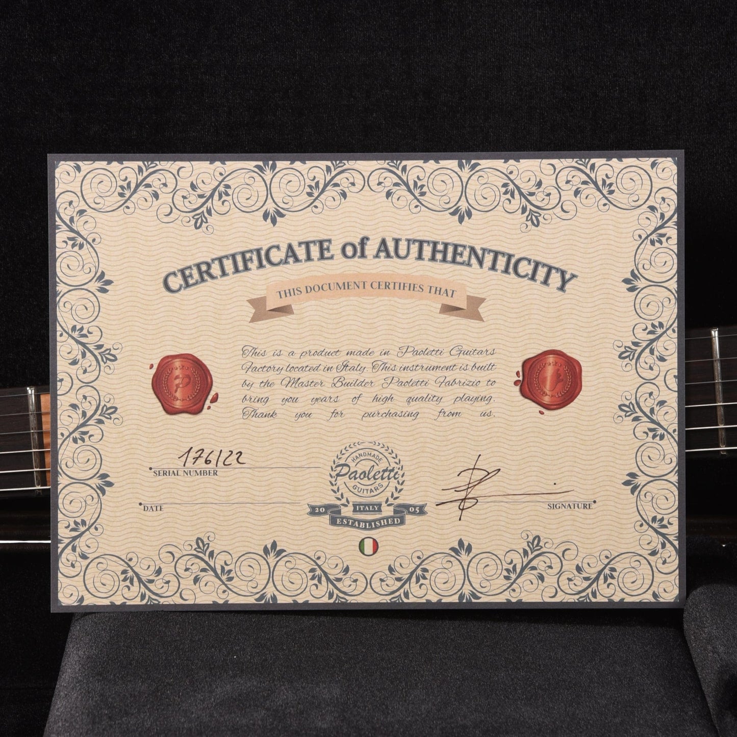 Paoletti Loft Series 112 Army Green w/Olive Block Inlays Electric Guitars / Solid Body