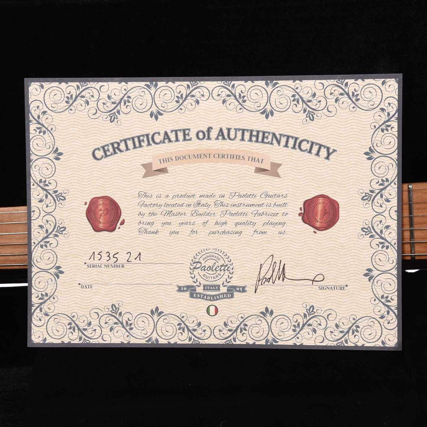 Paoletti Loft Series Stratospheric Heavy Black (Serial #153521) Electric Guitars / Solid Body