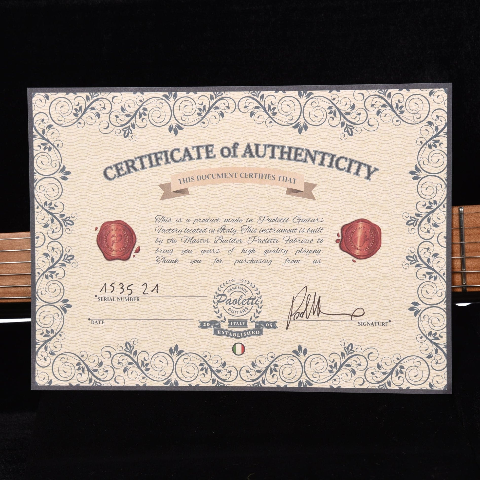 Paoletti Loft Series Stratospheric Heavy Black (Serial #153521) Electric Guitars / Solid Body