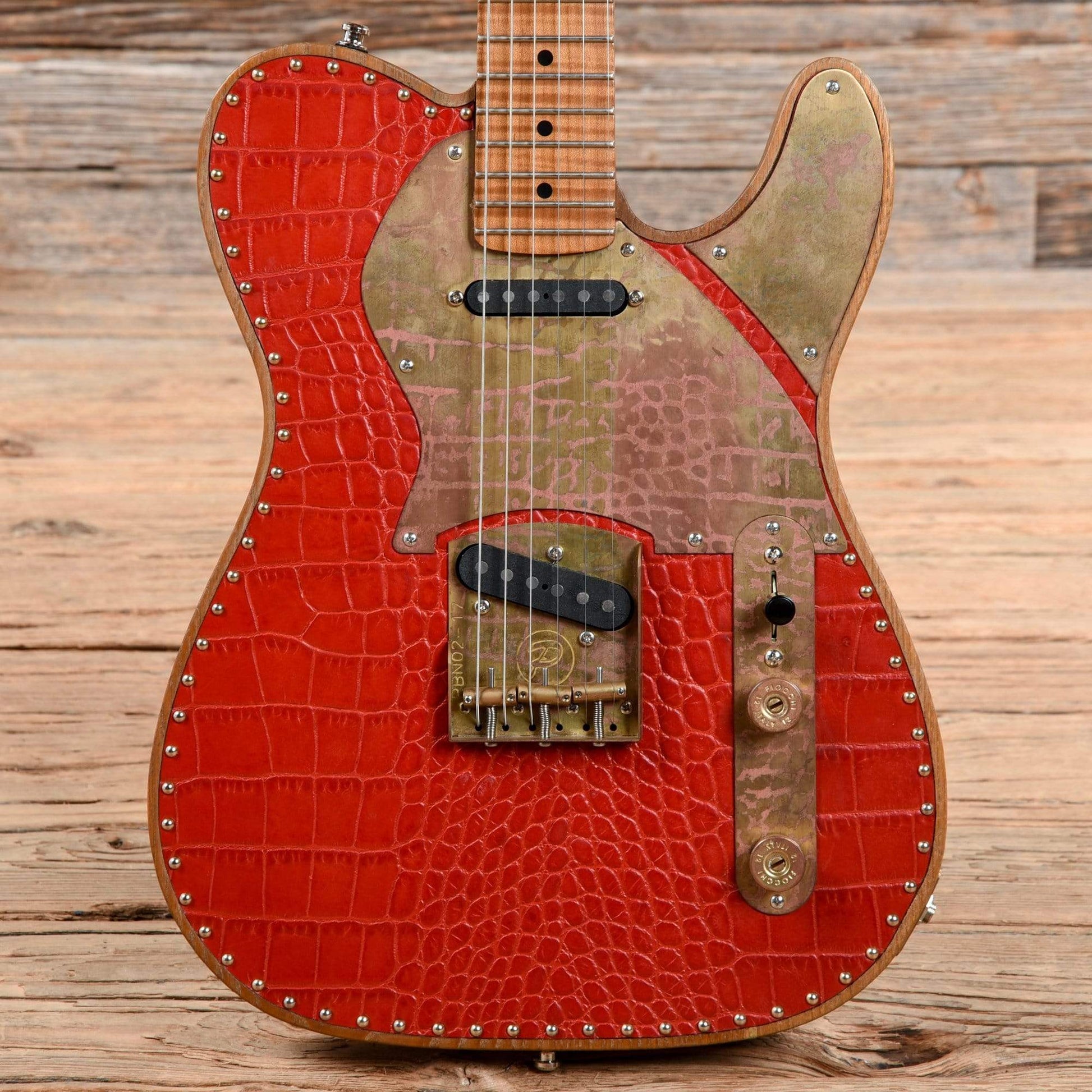 Paoletti Nancy Tele Red Leather Top Electric Guitars / Solid Body