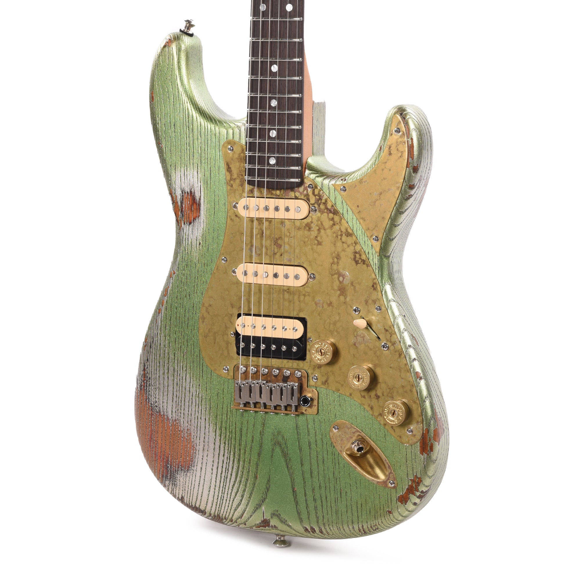 Paoletti Stratospheric Loft HSS Firemist Green Relic Electric Guitars / Solid Body